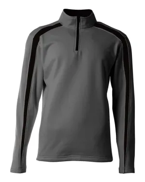 A4 NB4005 Spartan Fleece Quarter Zip - Graphite Black