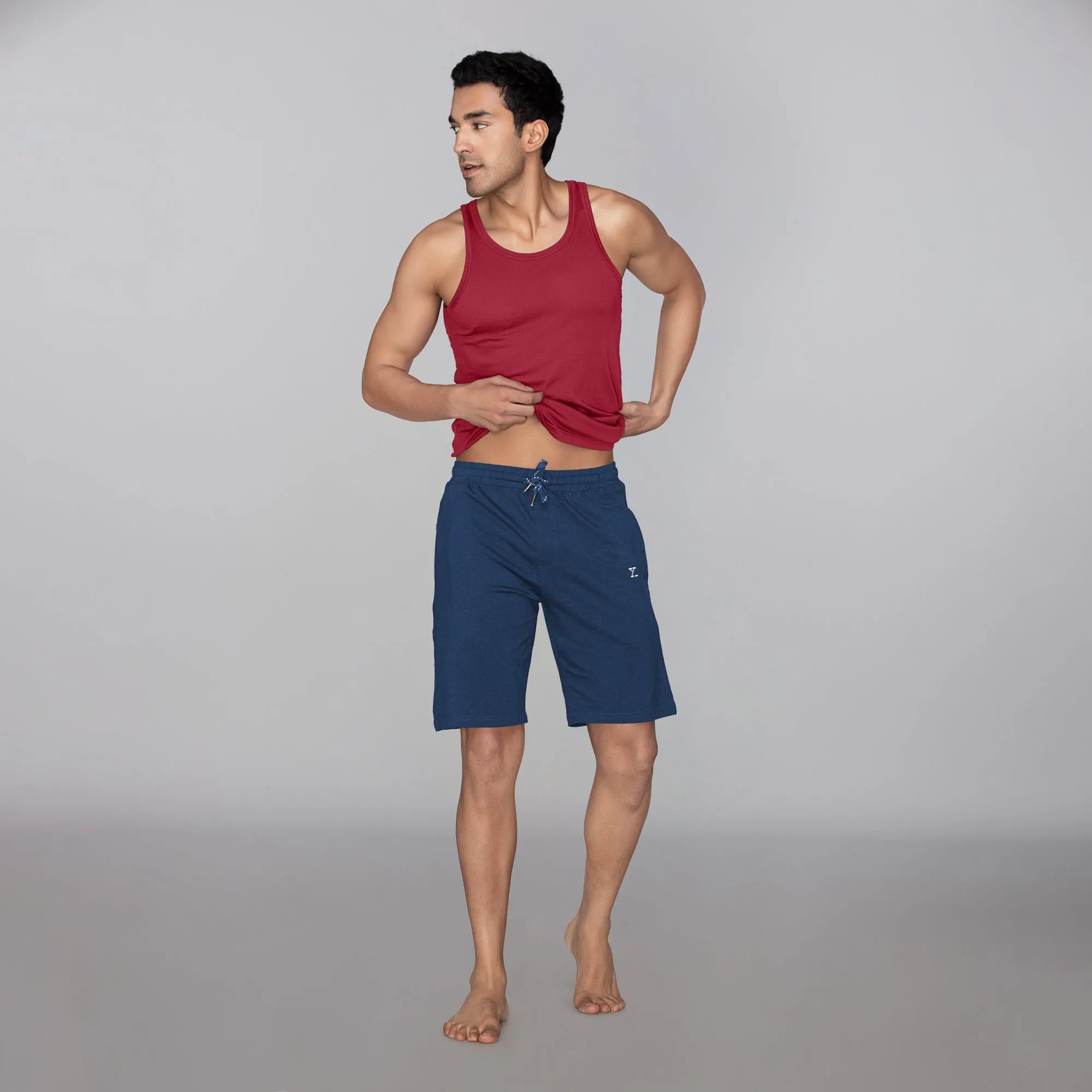 Ace Modal-Cotton Shorts Estate Blue