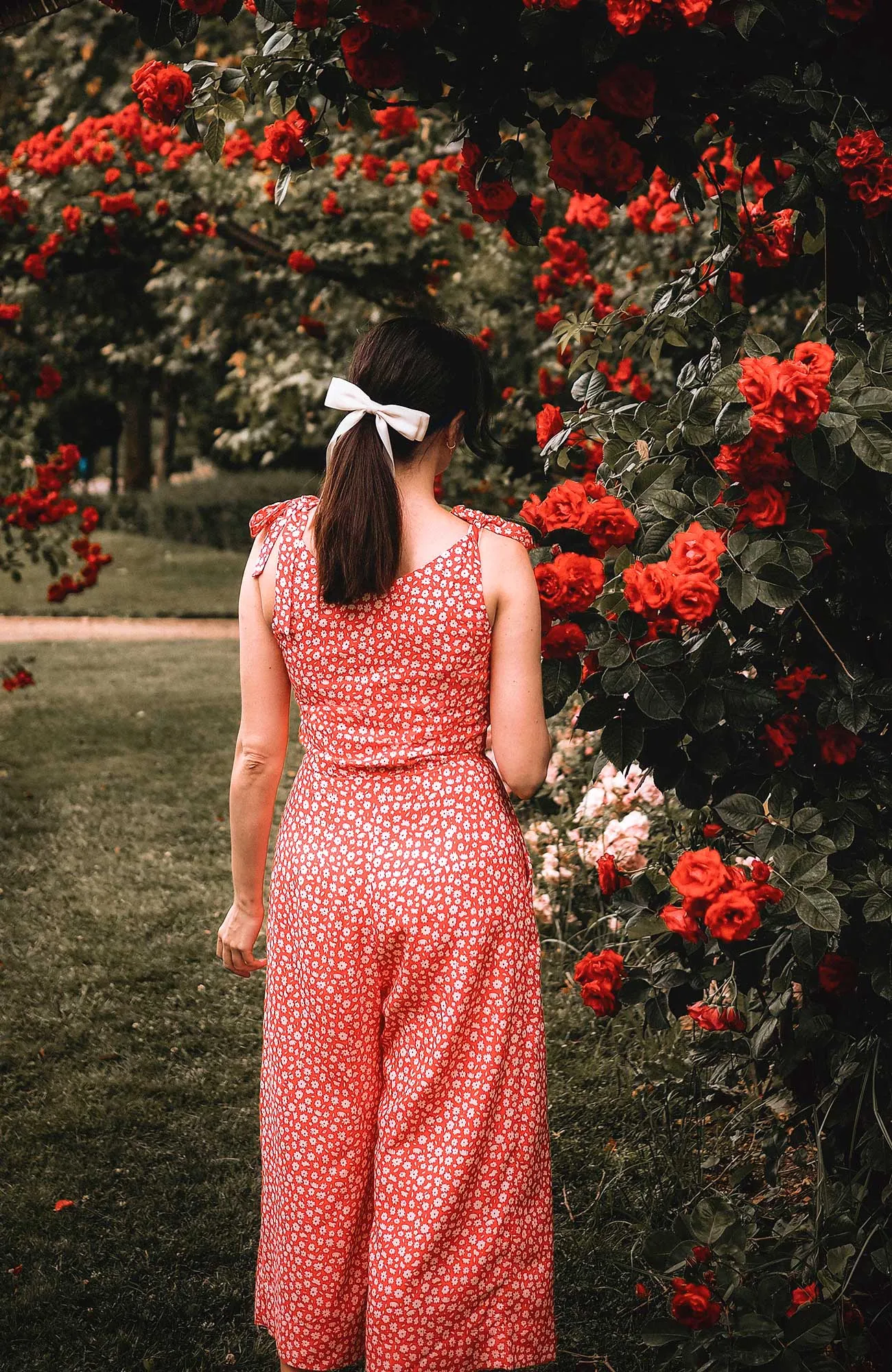 Anna Red Ditsy Daisy Jumpsuit