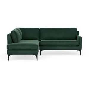 Astha Velvet Left Corner Sofa