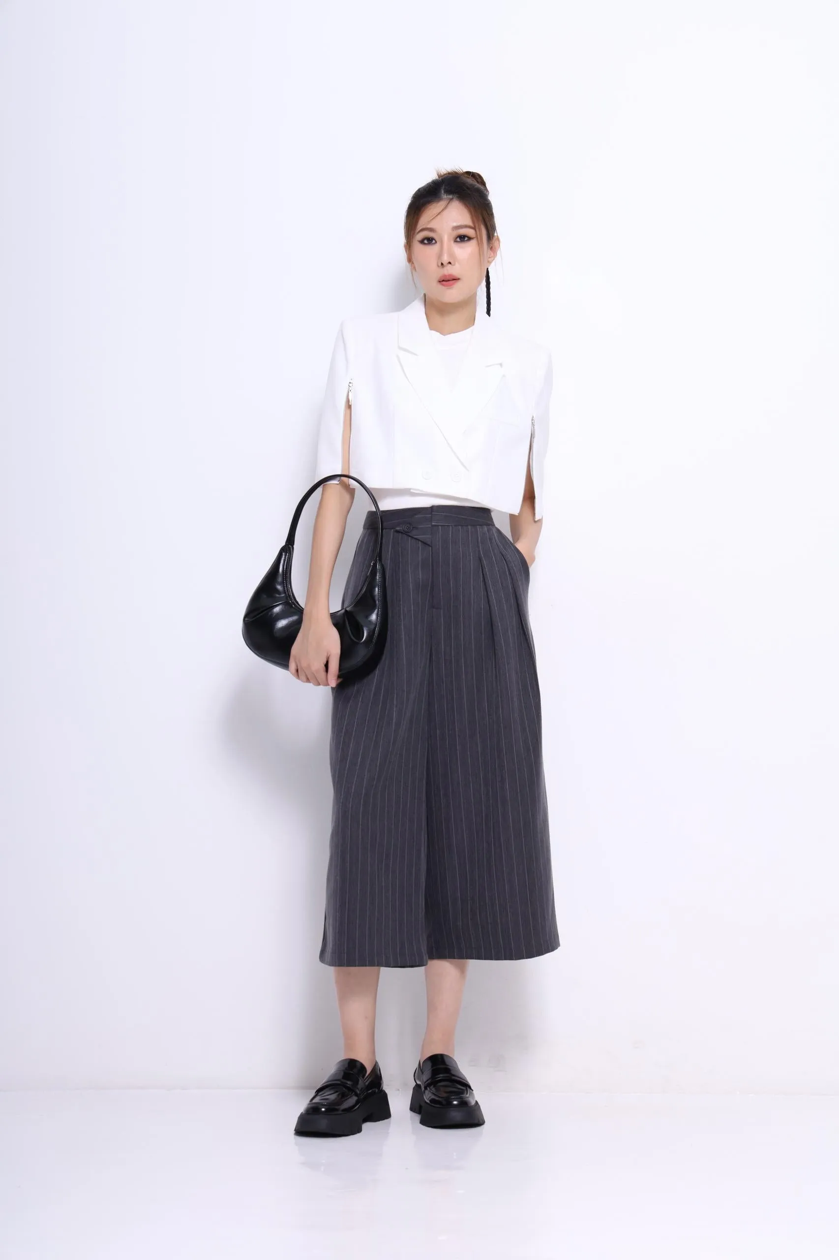 Audrey PInstripe Culottes