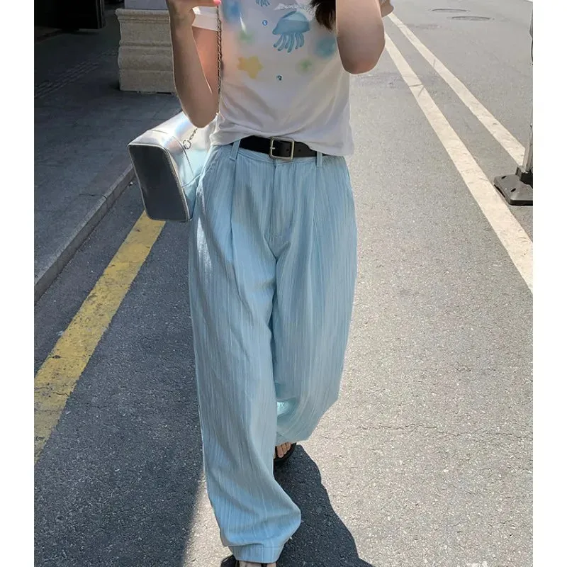 Autumn Ladies  Fashionable Straight Wide Leg Sweatpants