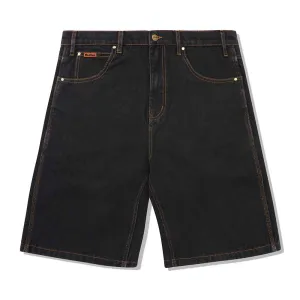 BAGGY DENIM SHORTS WASHED BLACK