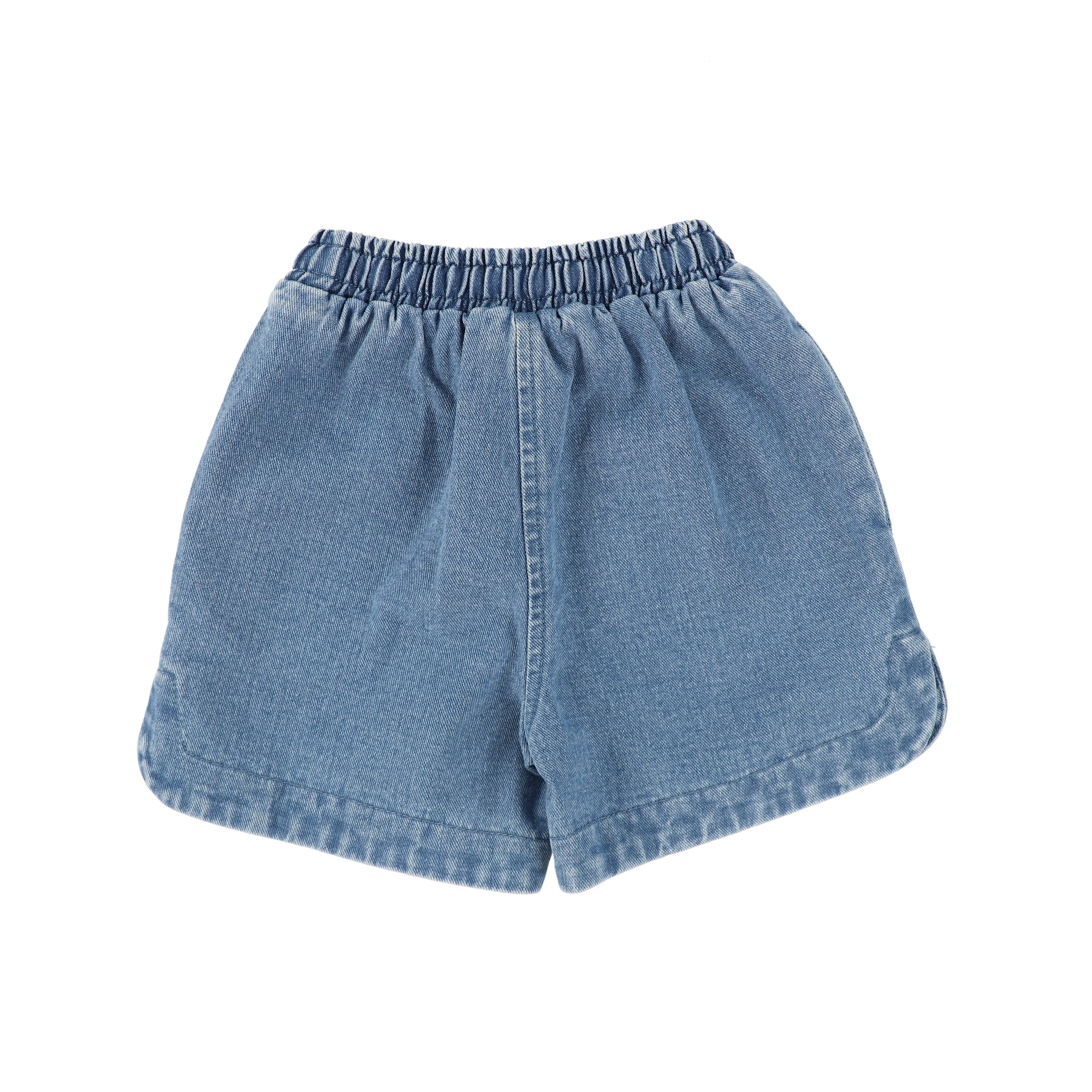 BAMBOO BLUE DENIM STRING TIE SHORTS [FINAL SALE]