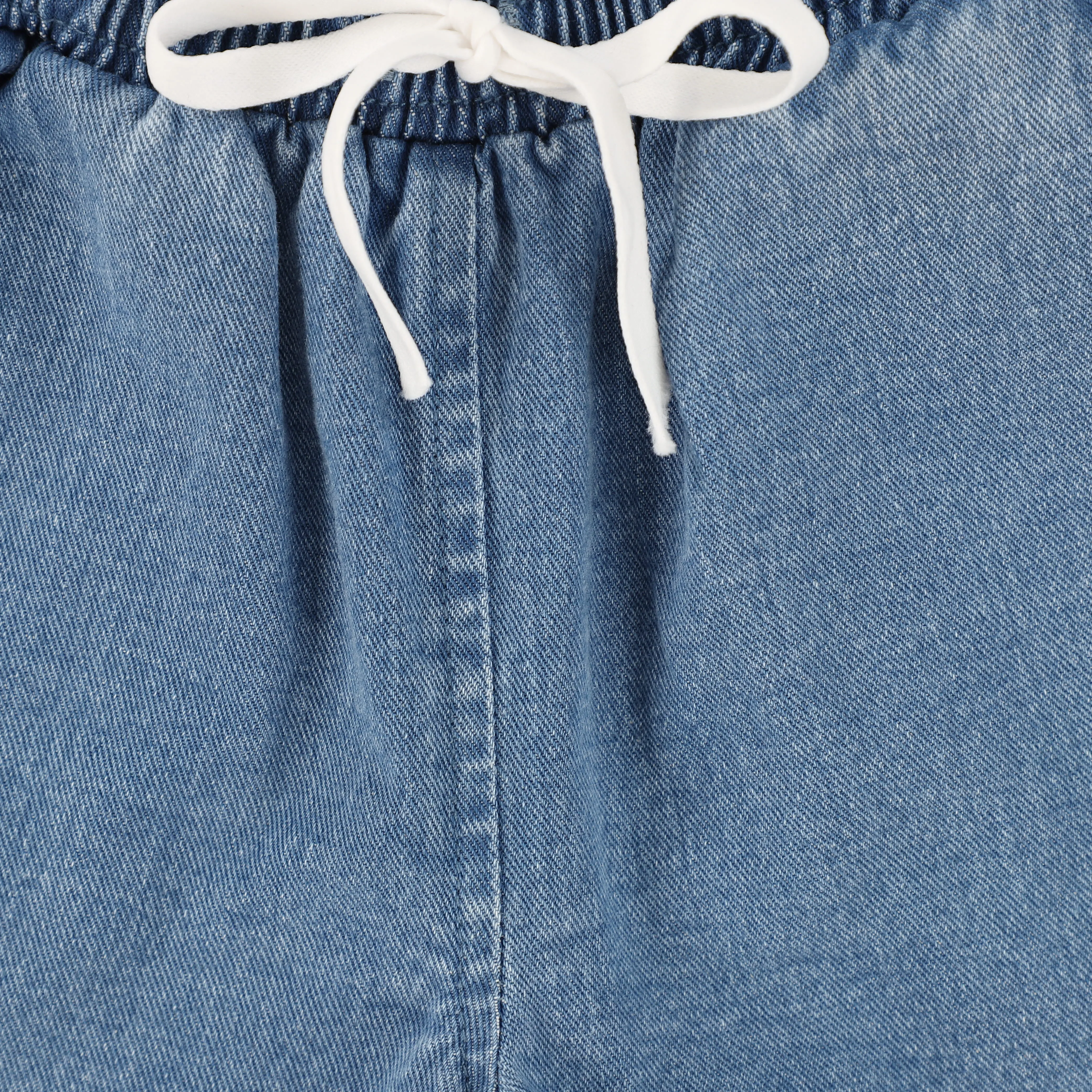 BAMBOO BLUE DENIM STRING TIE SHORTS [FINAL SALE]