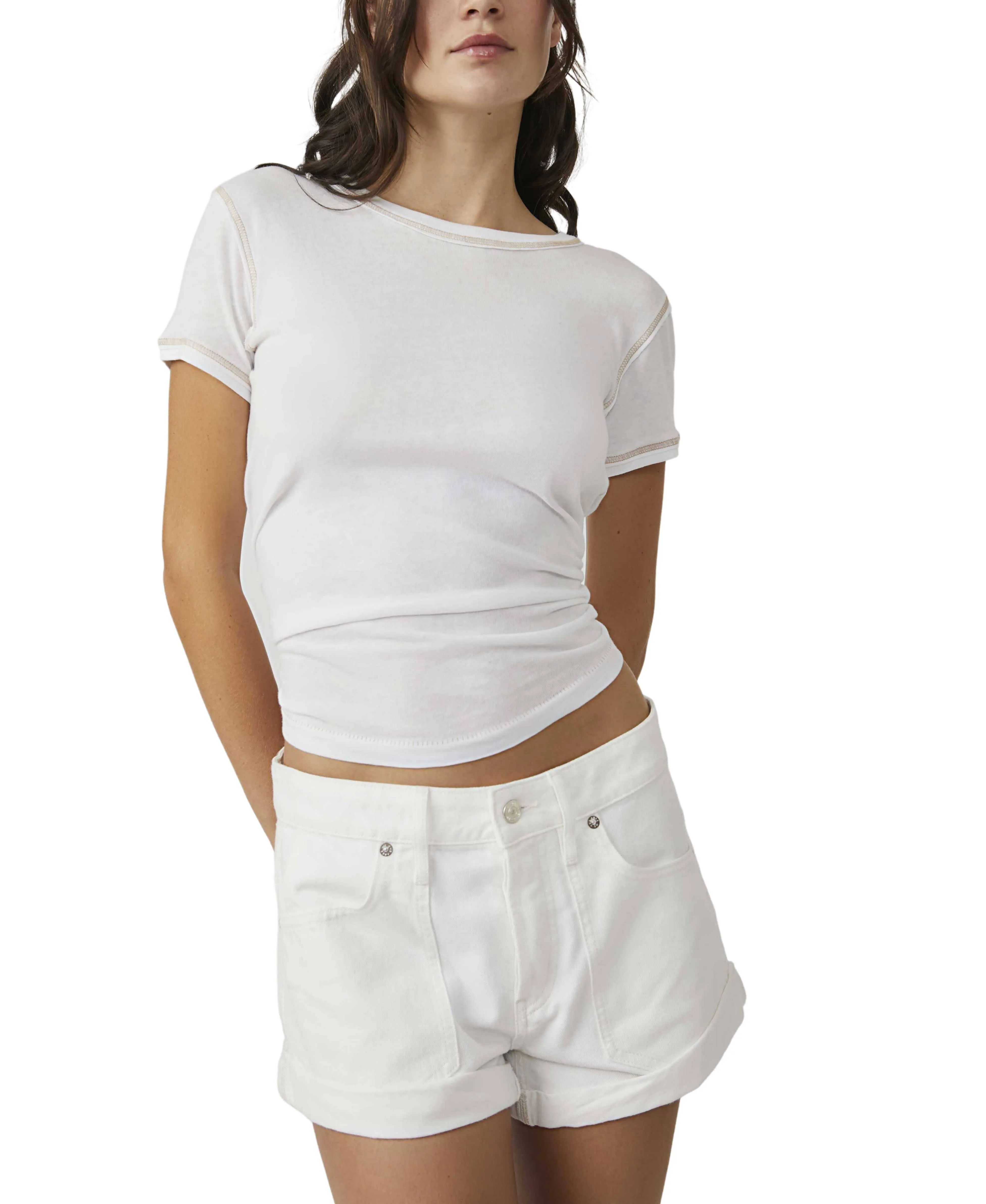 Beginner's Luck Slouch Shorts | Optic White