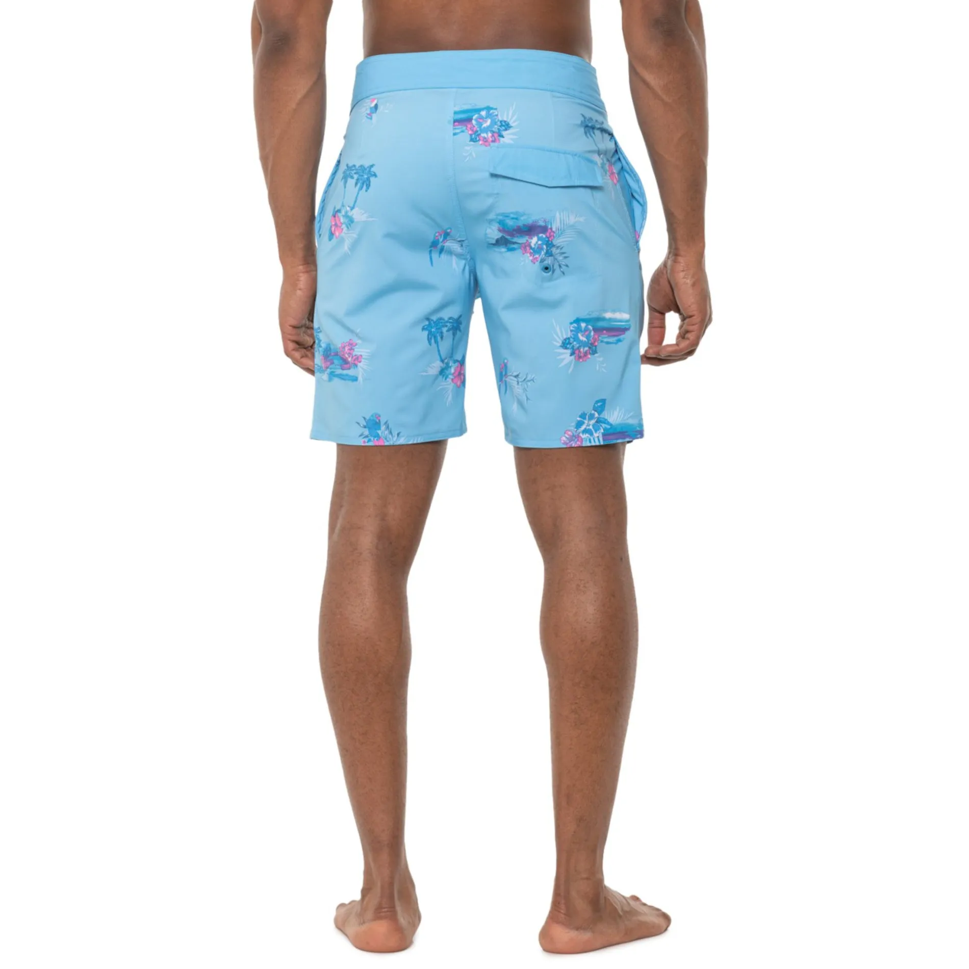 Burnside Men's Parrots Print Beach Trunks Swim Bottom Board Shorts