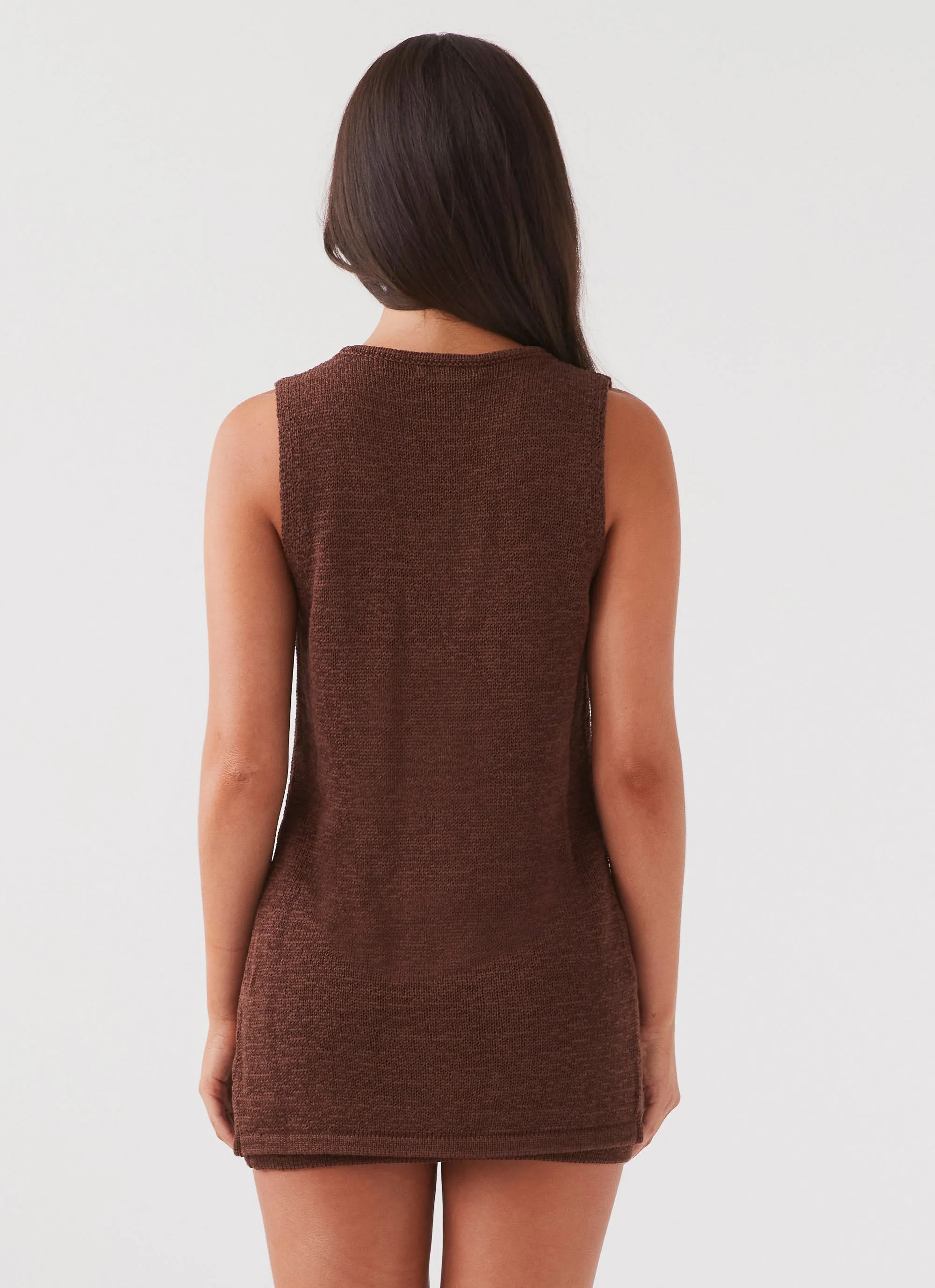 Capri Glow Knit Skirt - Chocolate