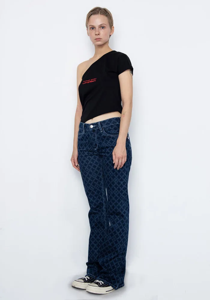 CHARLES JEFFREY LOVERBOY CJLAW22LDJ LADY ETCHED DENIM PANTS