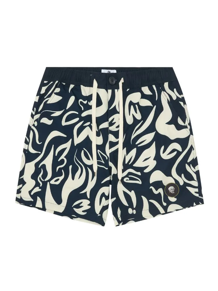 CHILLHANG Skate Style Vintage Beach Shorts - Men's