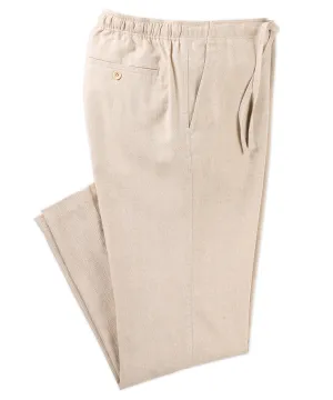 Cotton-Blend Herringbone Drawstring Pant