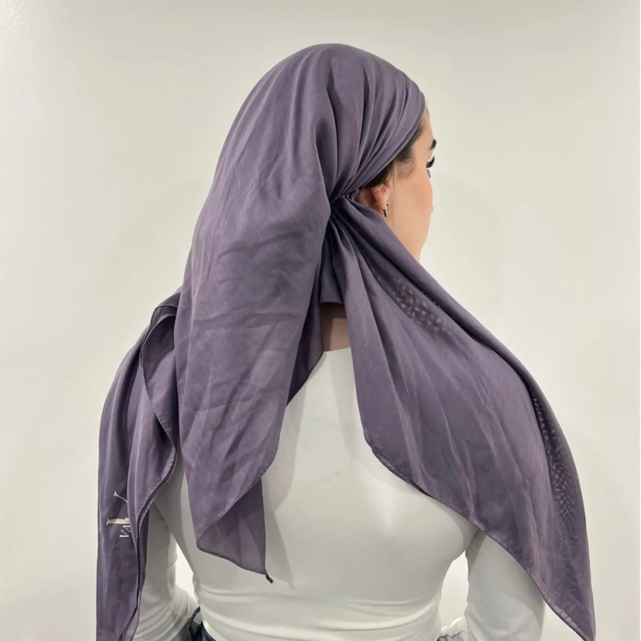 Cotton Solid Pretied Headscarf by Valeri new