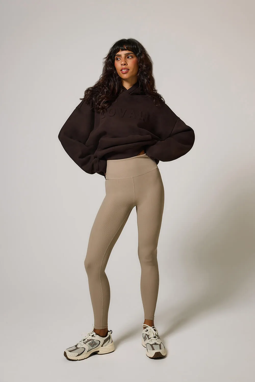 Curve Ribbed Leggings - Stone