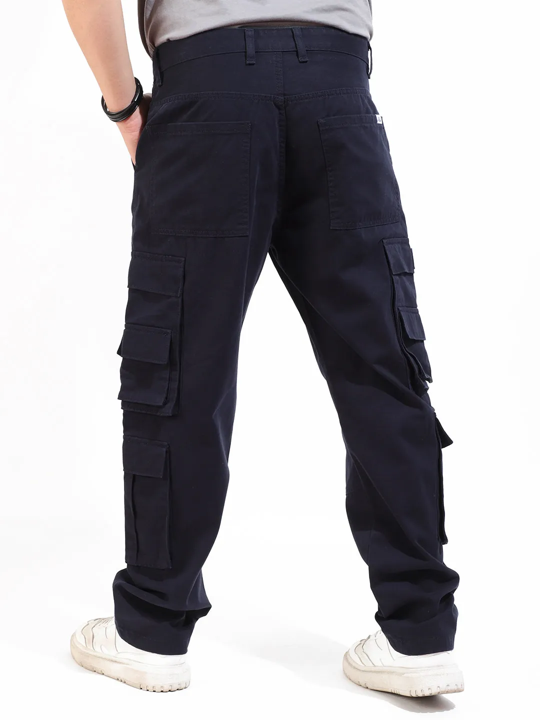 Dark Navy Multi-Pocket Designer Cargo