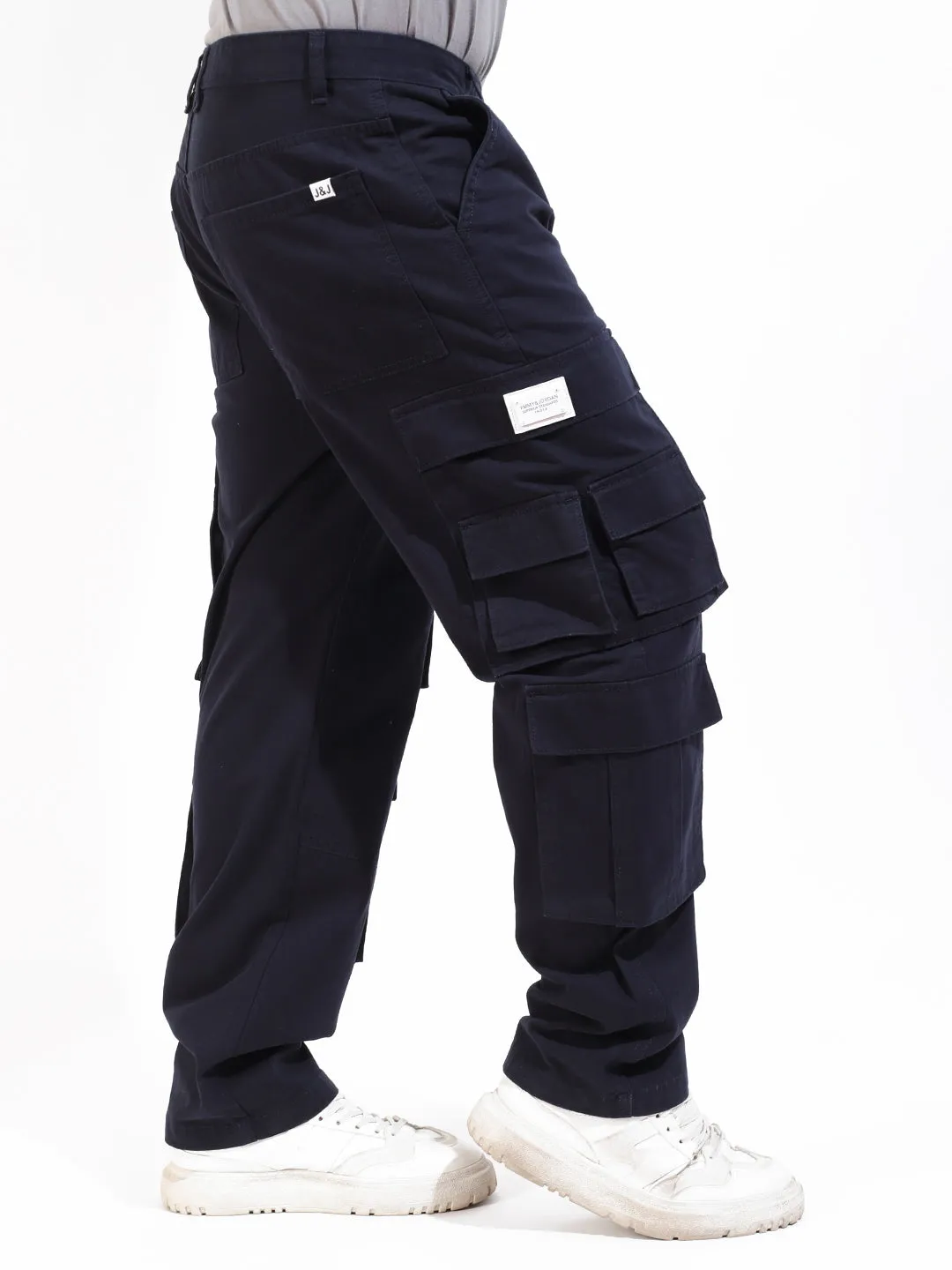 Dark Navy Multi-Pocket Designer Cargo