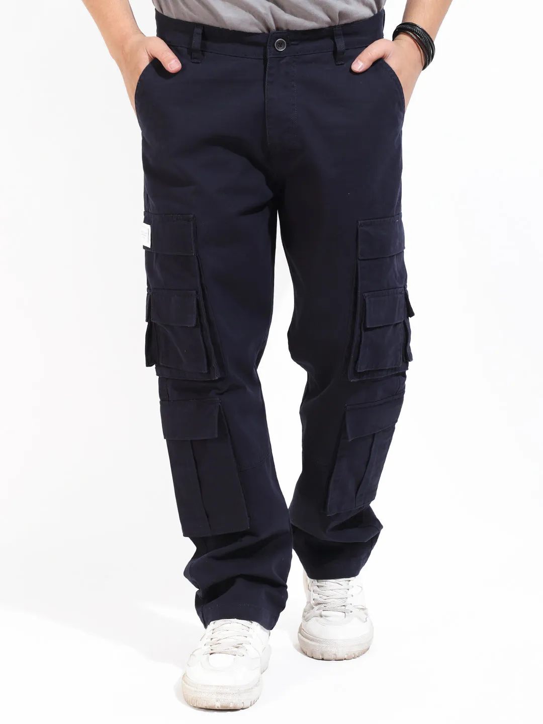 Dark Navy Multi-Pocket Designer Cargo