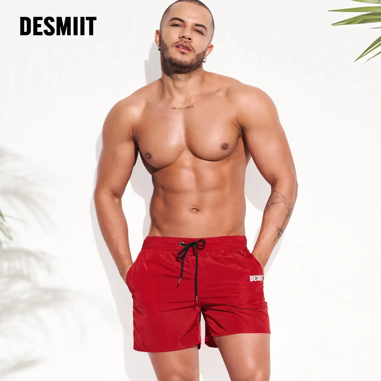 DESMIIT Beach Pants Men's Loose Quick-Drying Sports