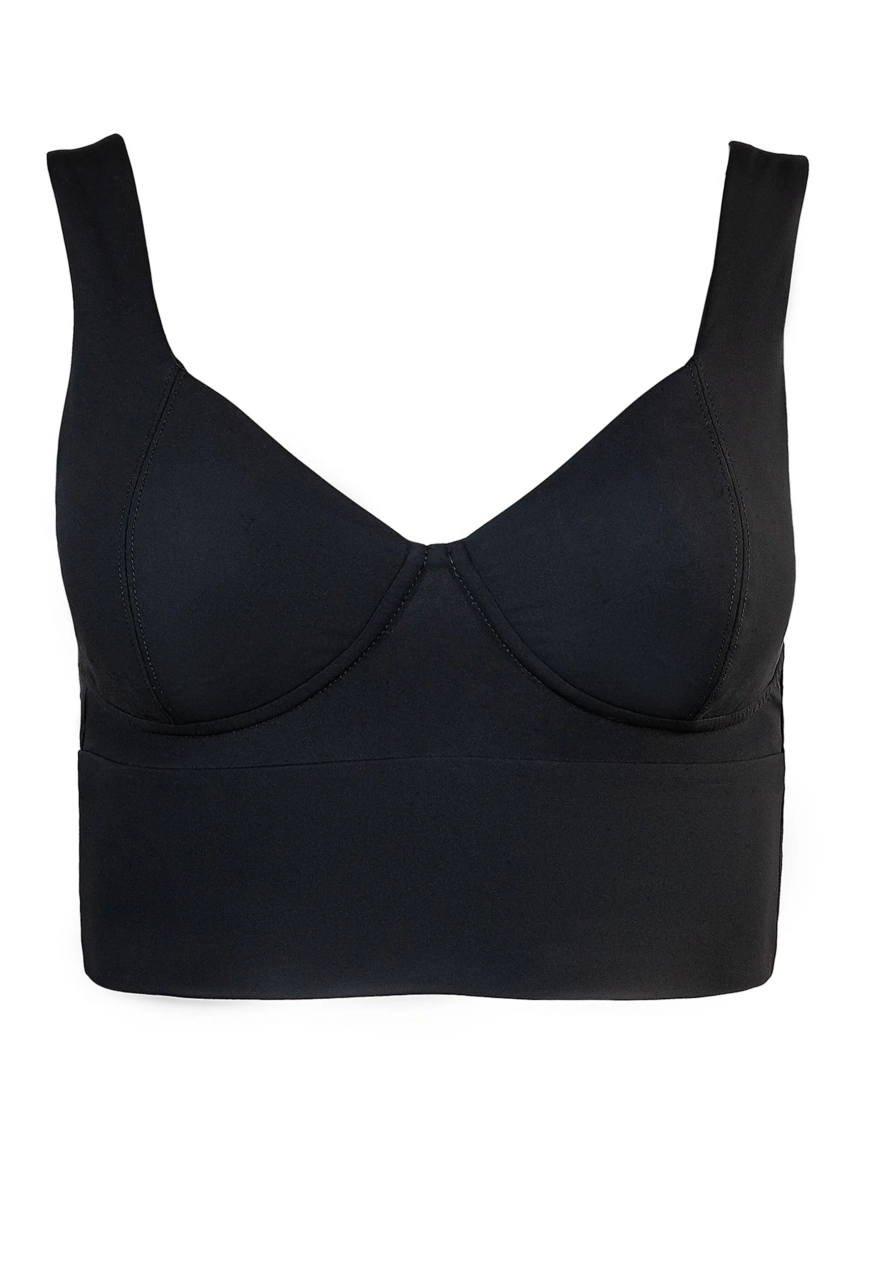 Element Korsett Crop Top - Schwarz