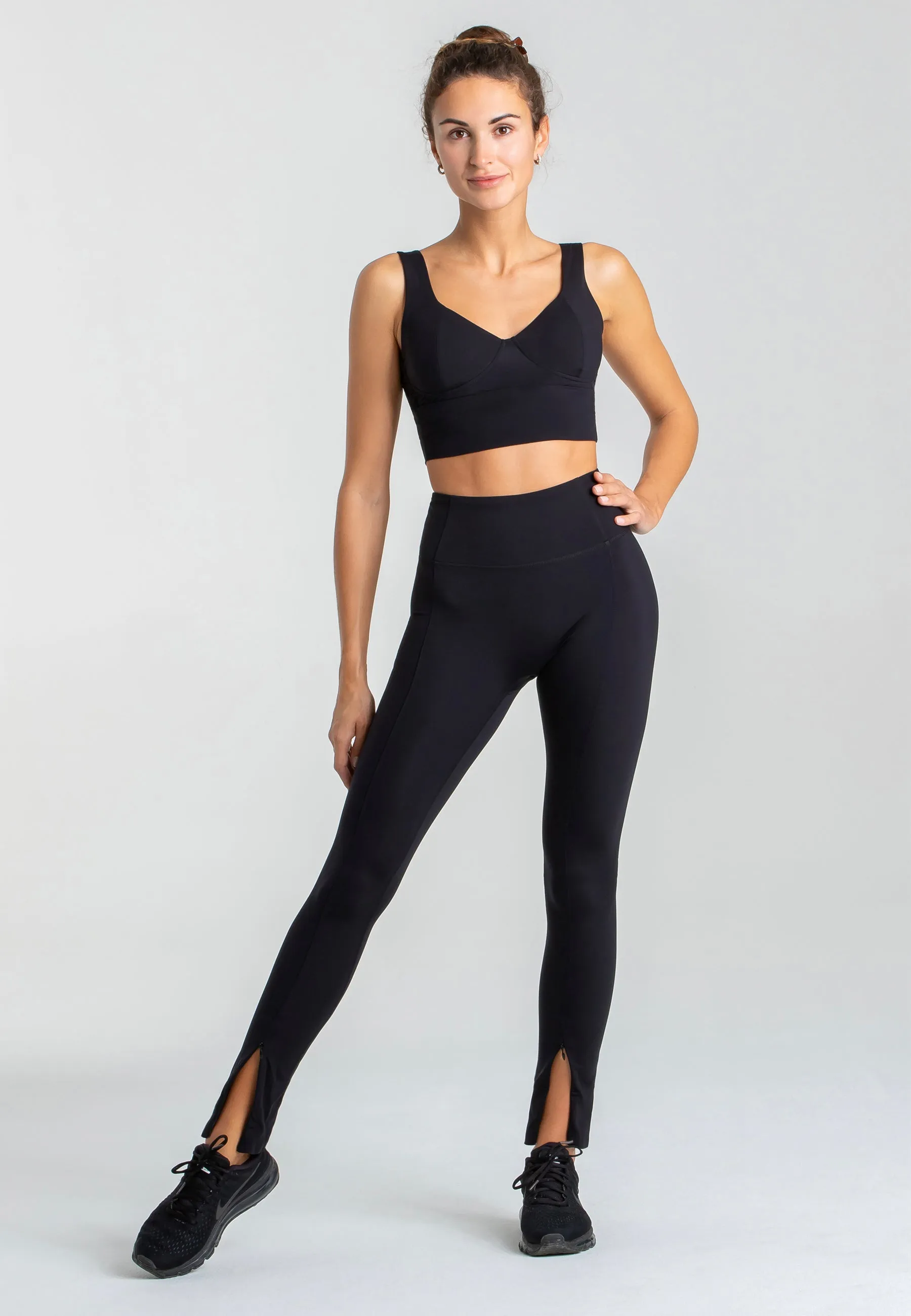 Element Korsett Crop Top - Schwarz