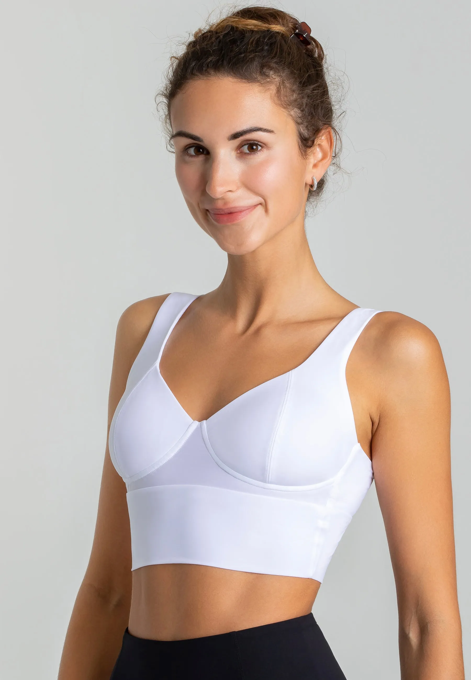 Element Korsett Crop Top - Weiß