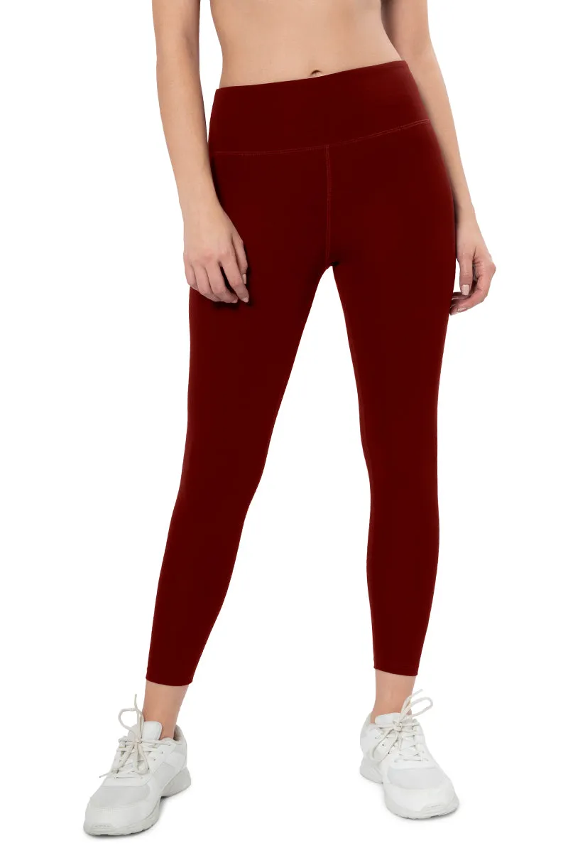 Energize High Rise Active Leggings - Burgundy