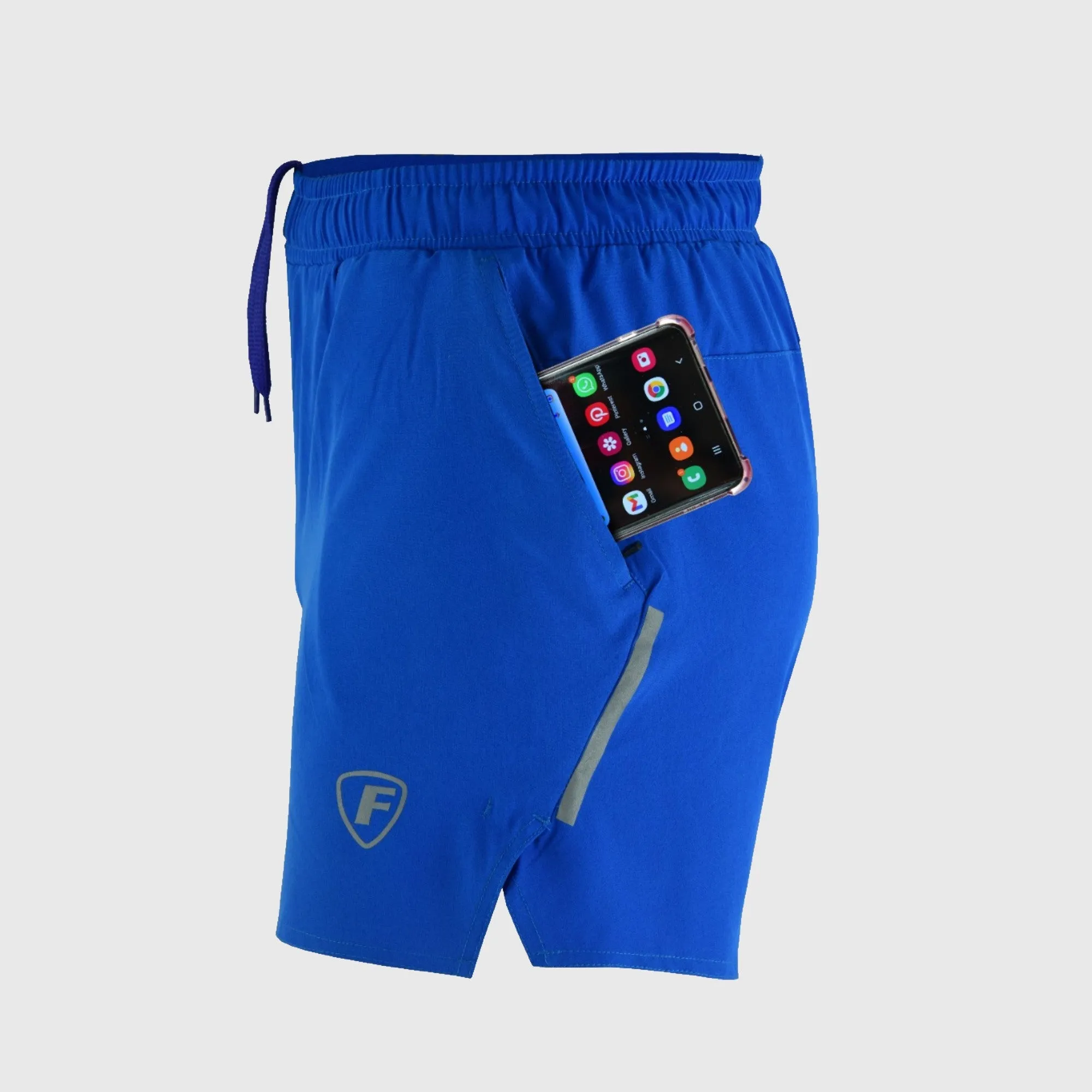 Fdx Men's & Boy's 5" Pro Blue Running Shorts