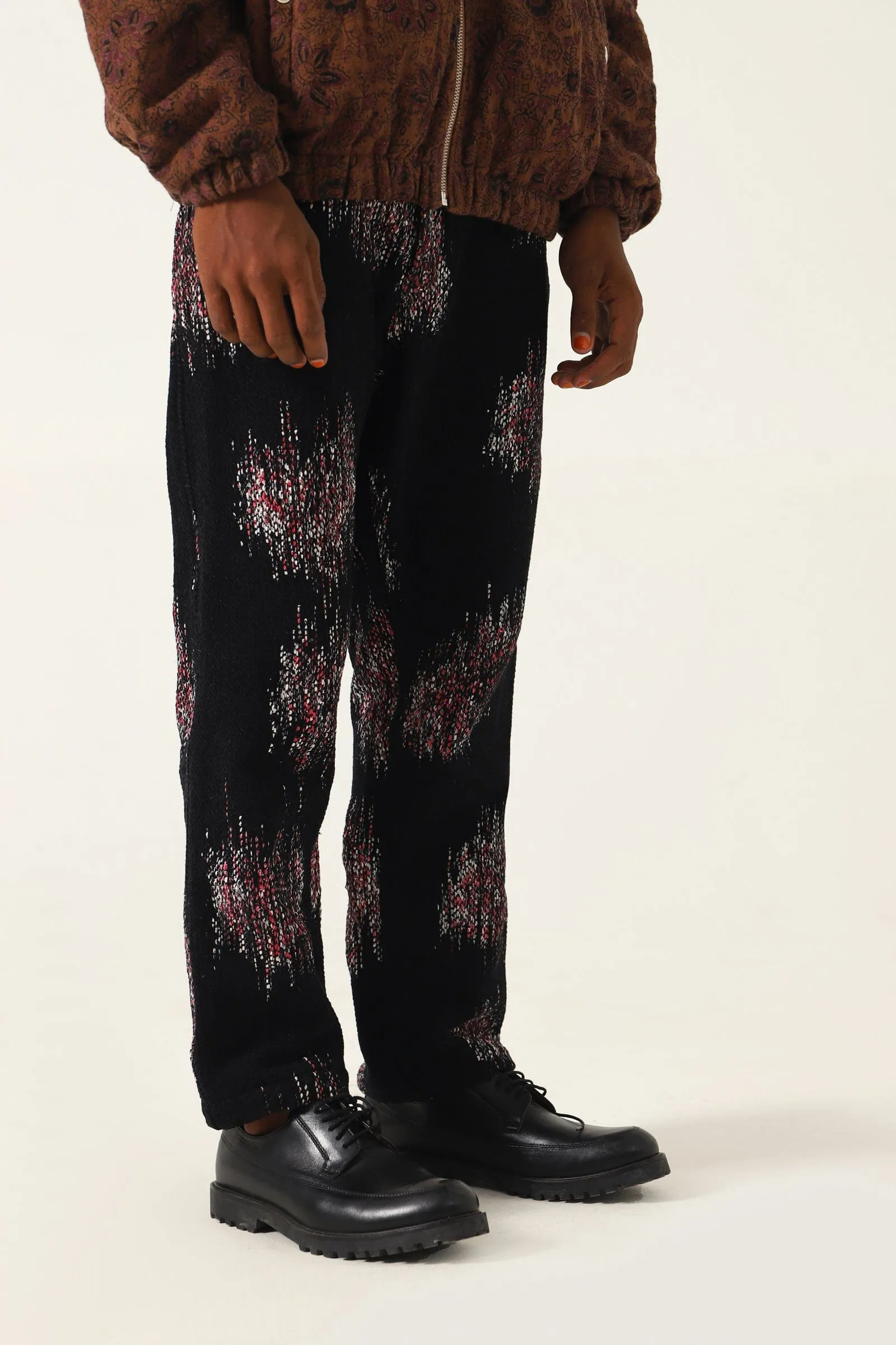 FLORAL WARP PRINT PANTS