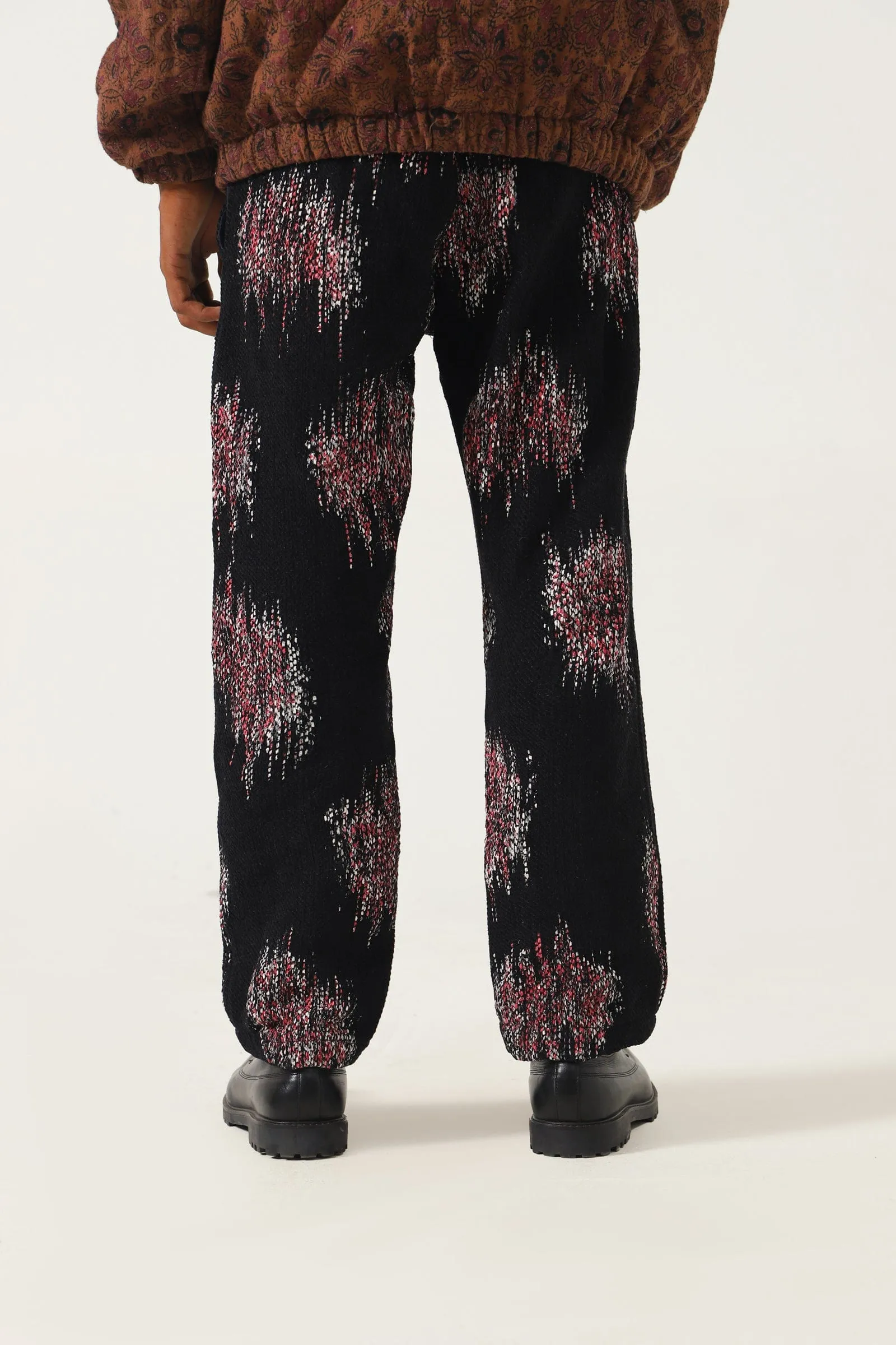 FLORAL WARP PRINT PANTS