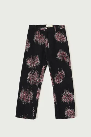 FLORAL WARP PRINT PANTS