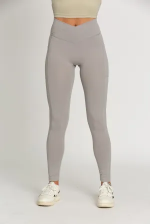 Grey Mist Seamless Crossover Leggings