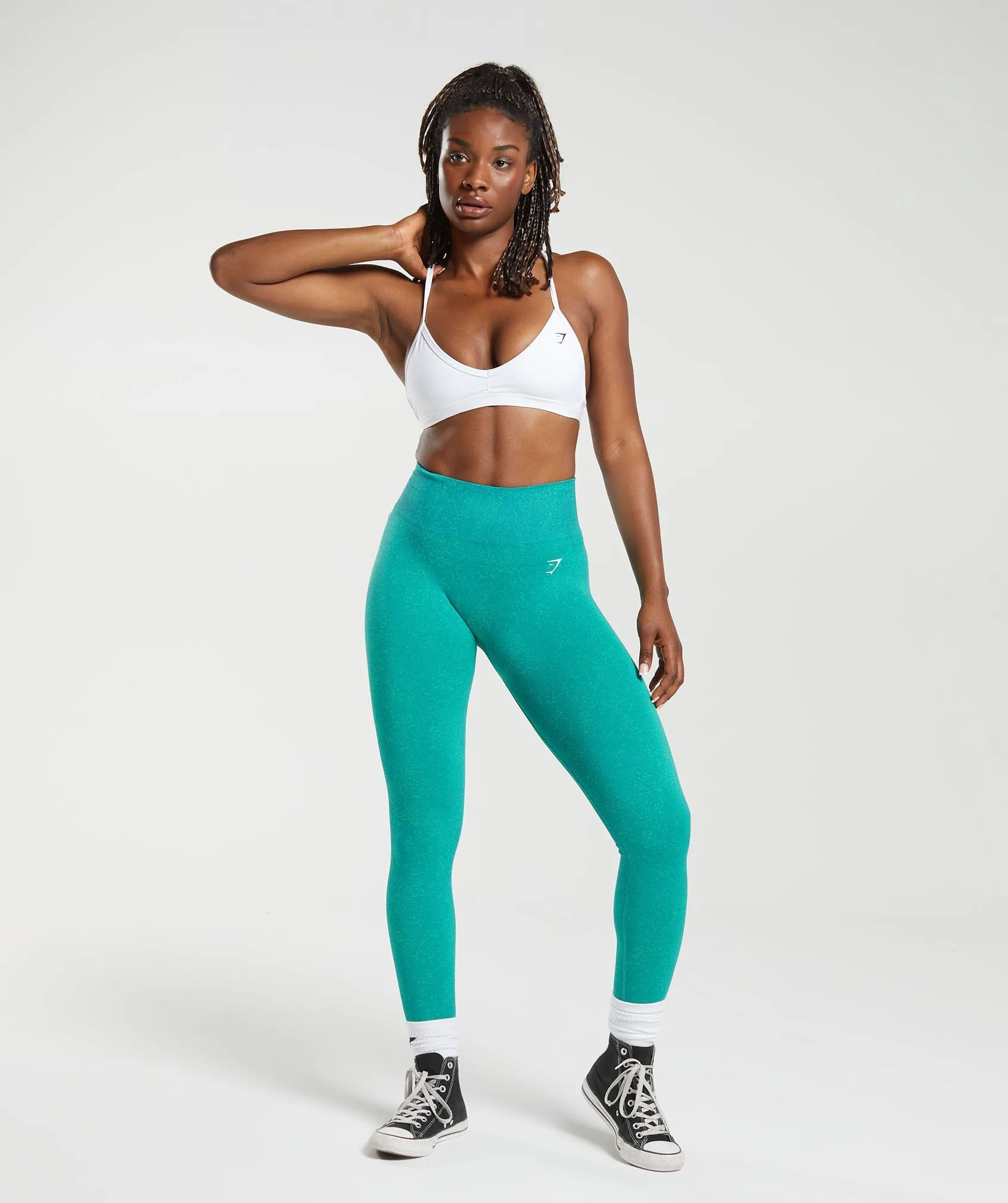 Gymshark Adapt Fleck Seamless Leggings - Jewel Green