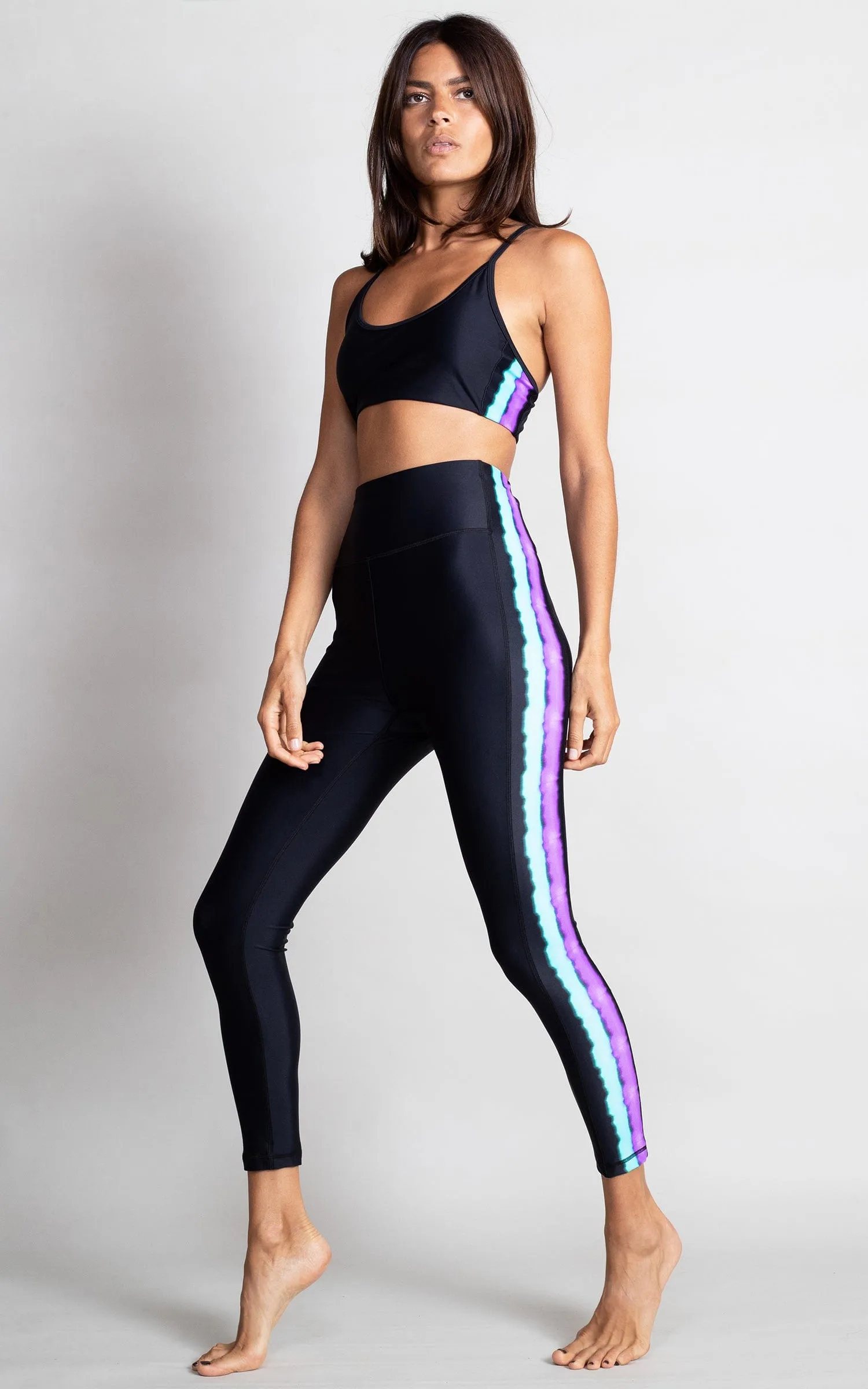 HALO Malala Yoga Leggings in Rainbow Stripe