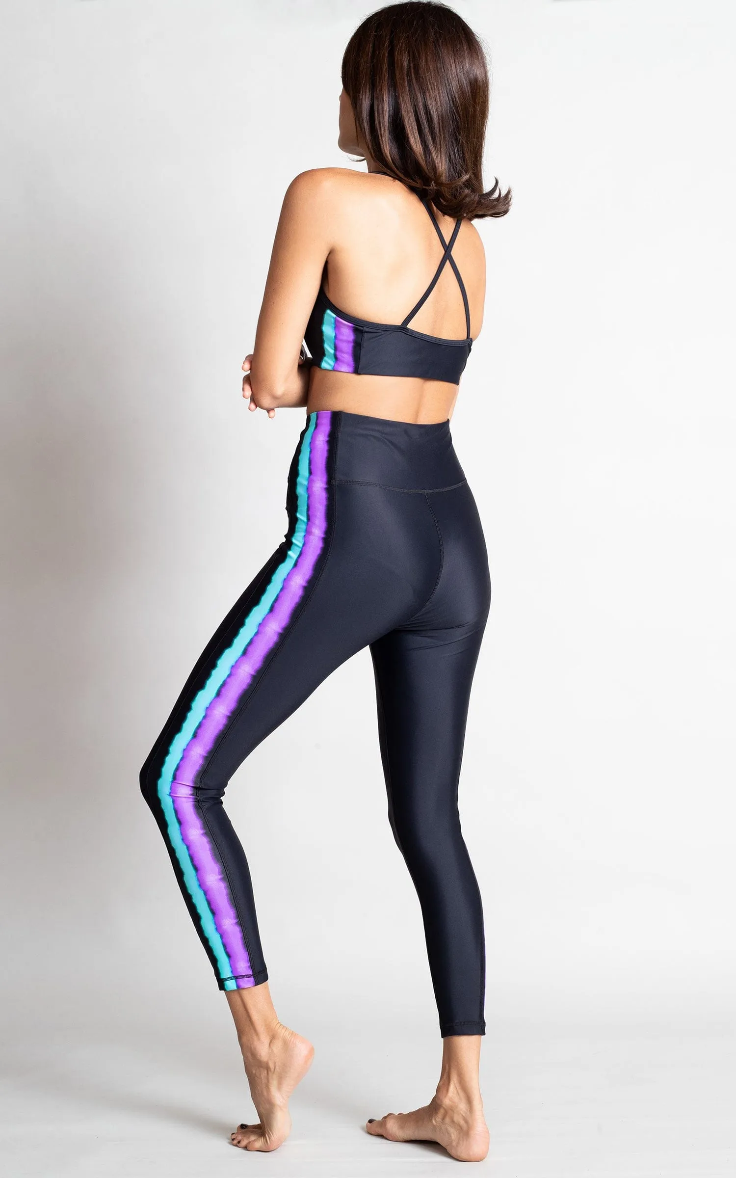 HALO Malala Yoga Leggings in Rainbow Stripe