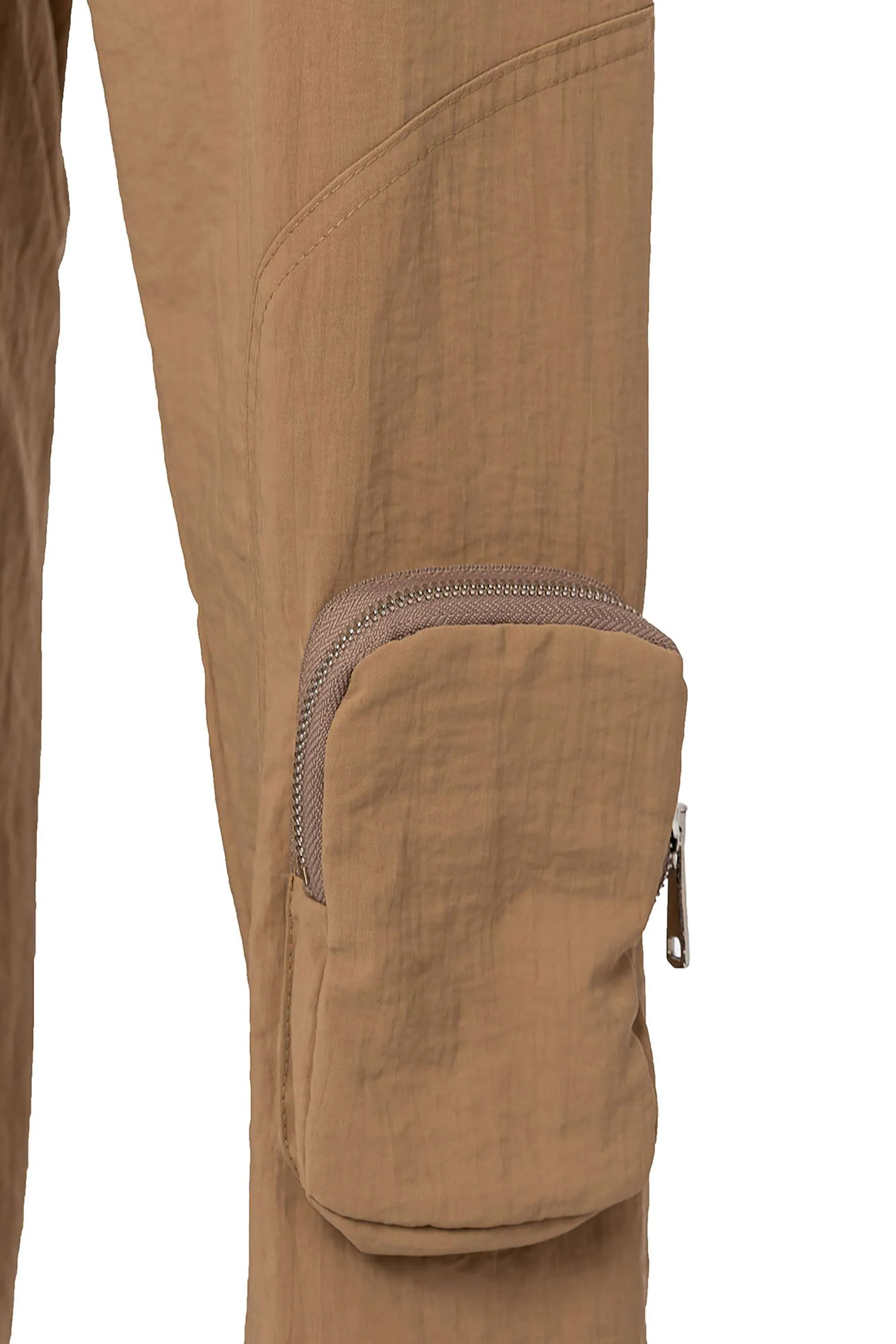 High Waist Boyfriend Pants With Cargo Pockets