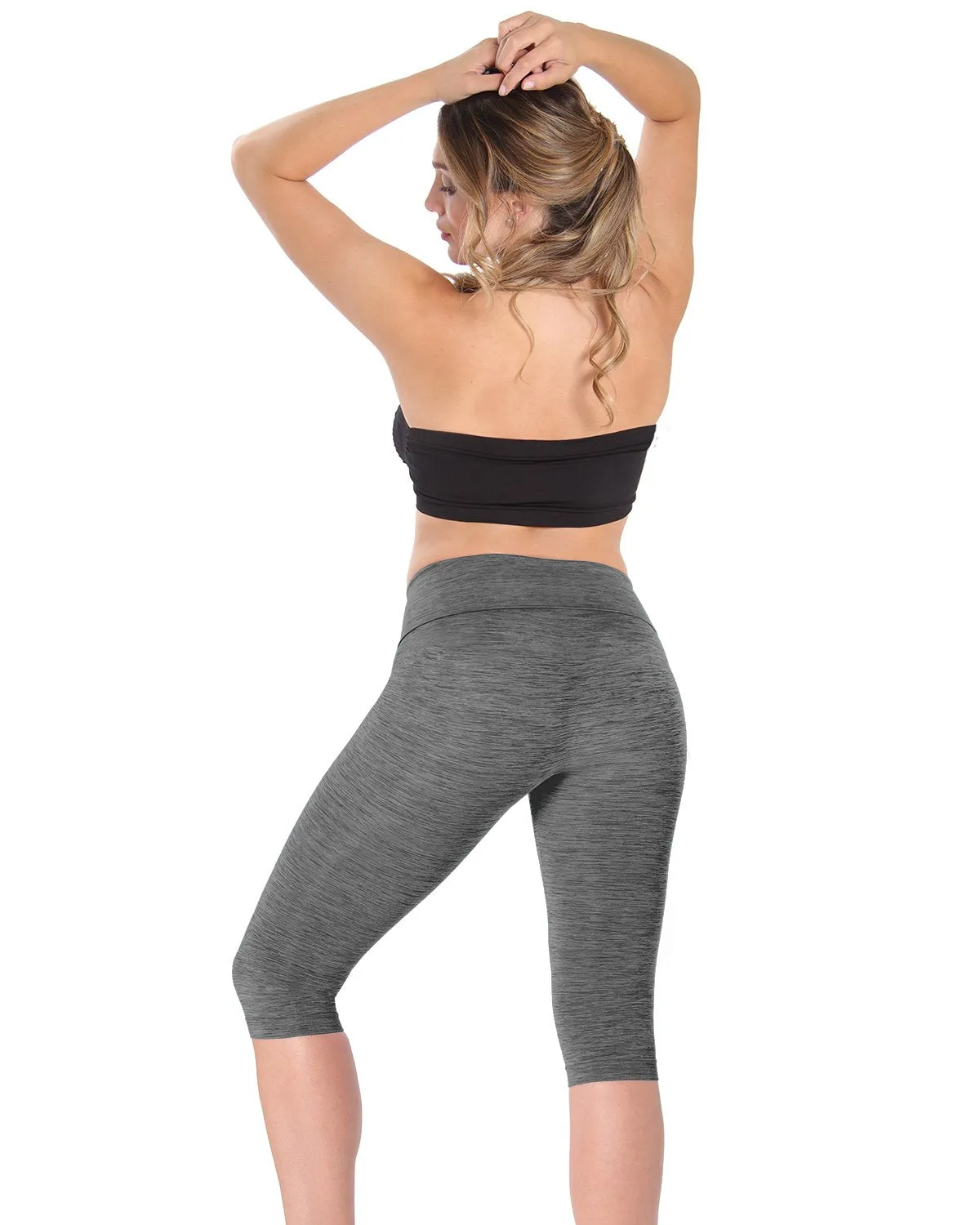 High-Waisted Tummy Control Shaping Capri Leggings