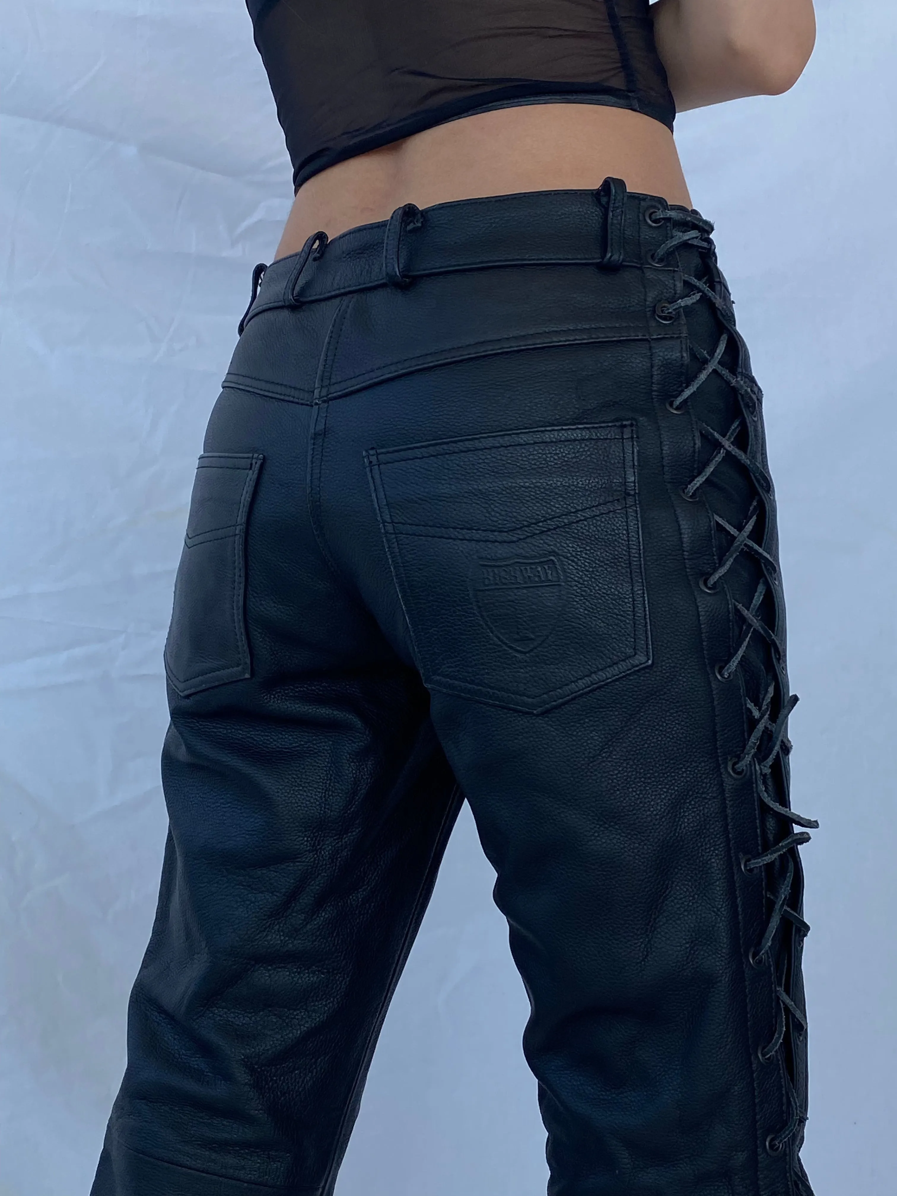 HIGHWAY1 Bikers Genuine Leather Pants