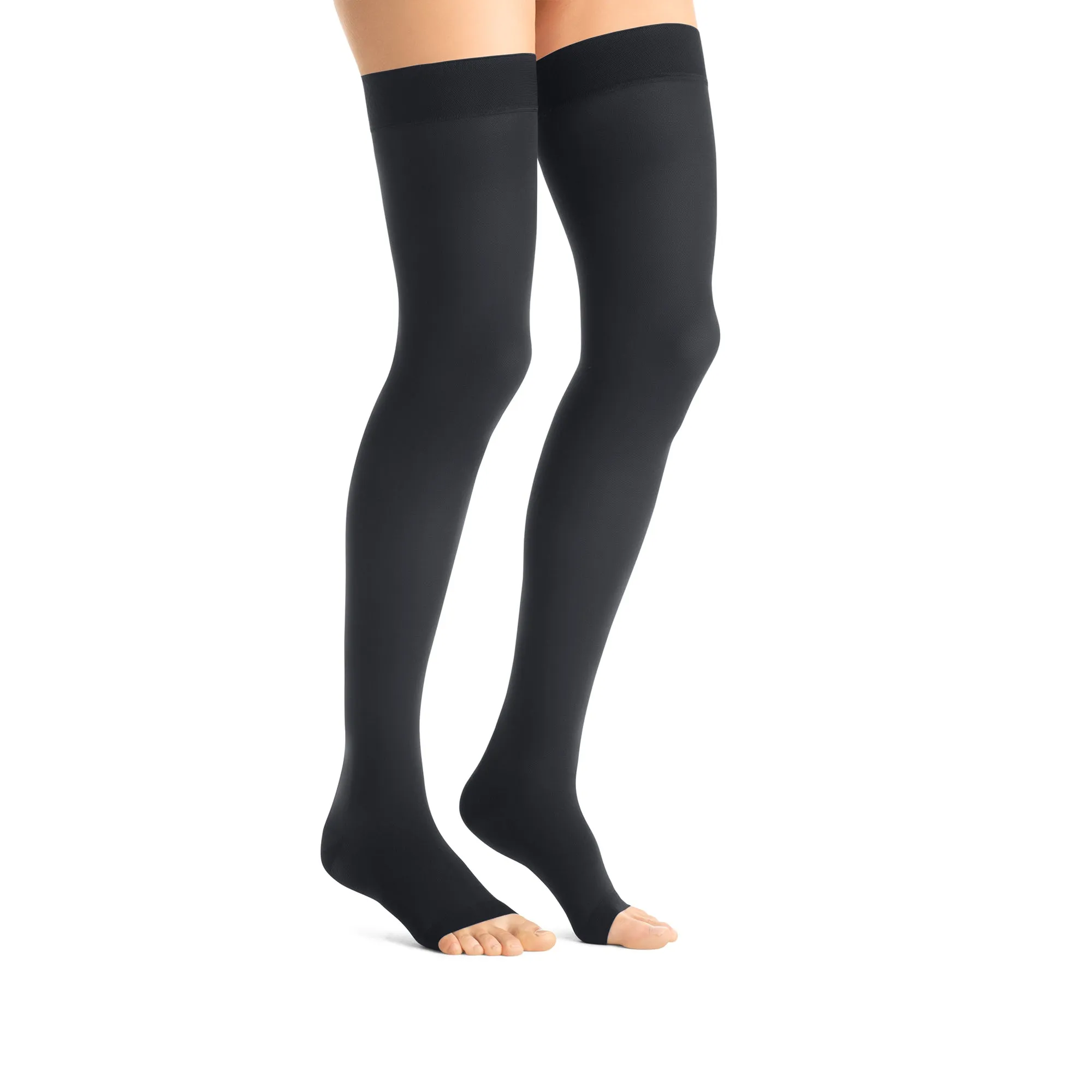 Jobst Opaque Open Toe Maternity Thigh Highs w/Top Band - 15-20 mmHg