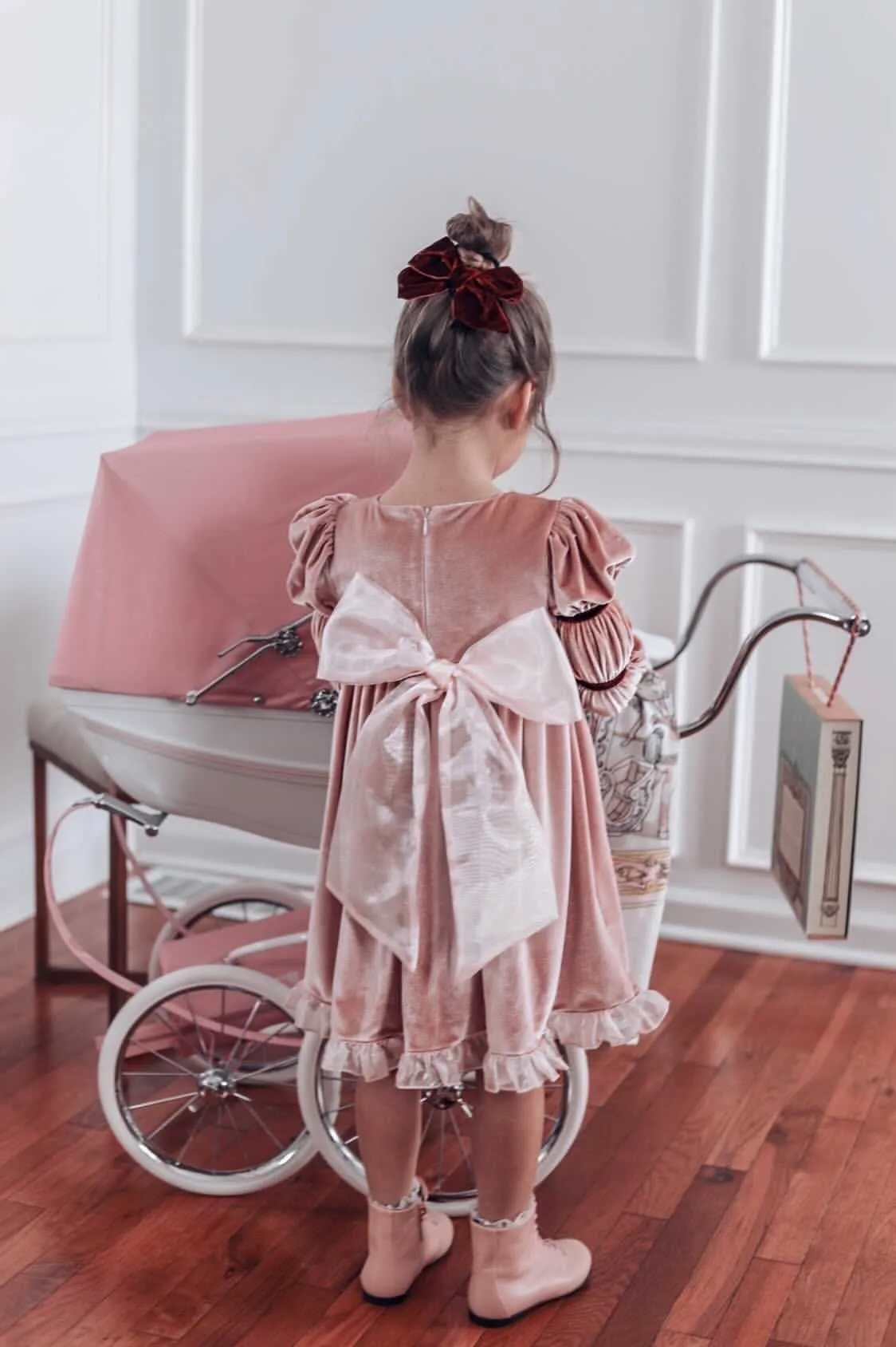 Juliette Pink Velour Dress