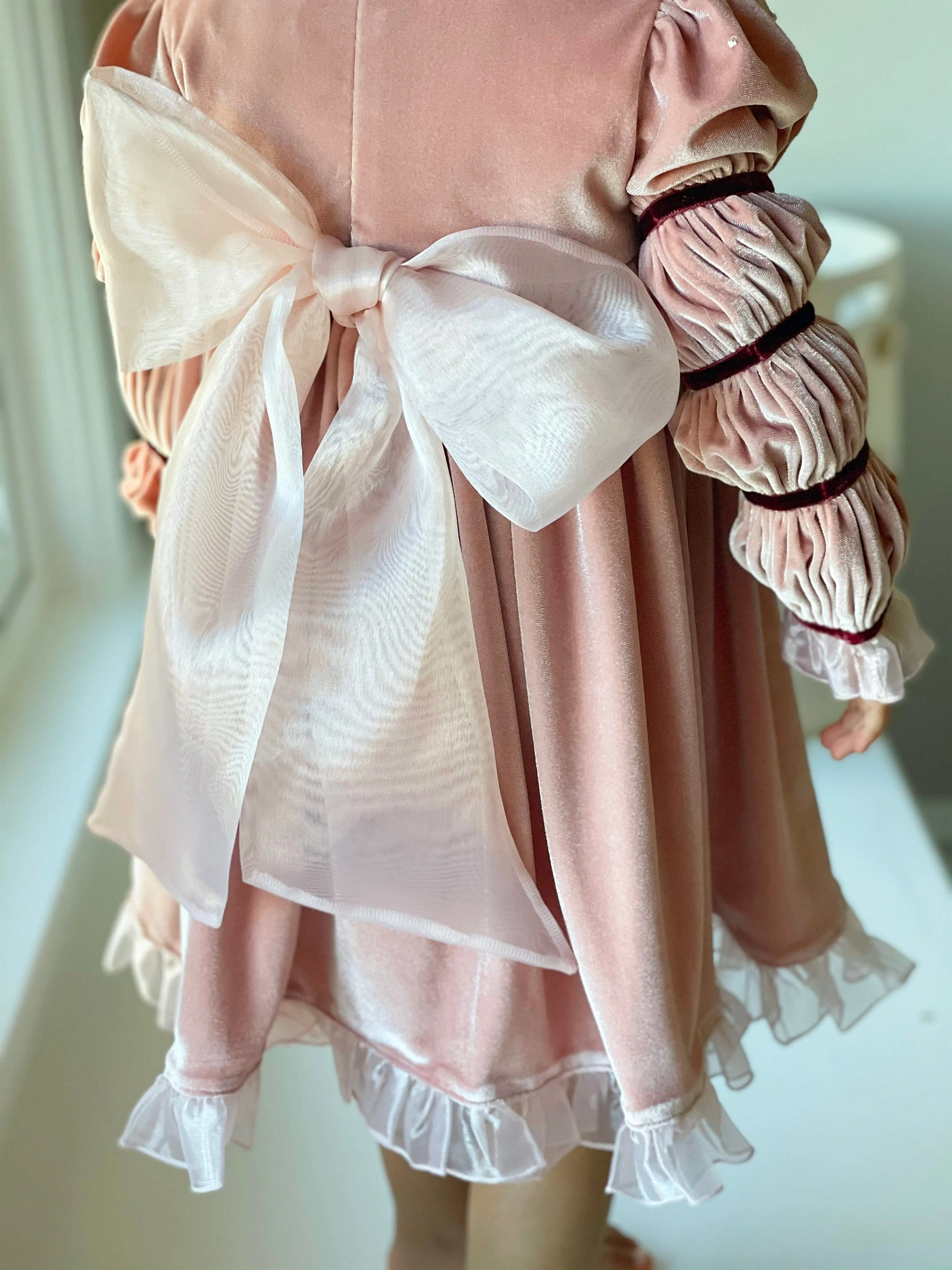 Juliette Pink Velour Dress