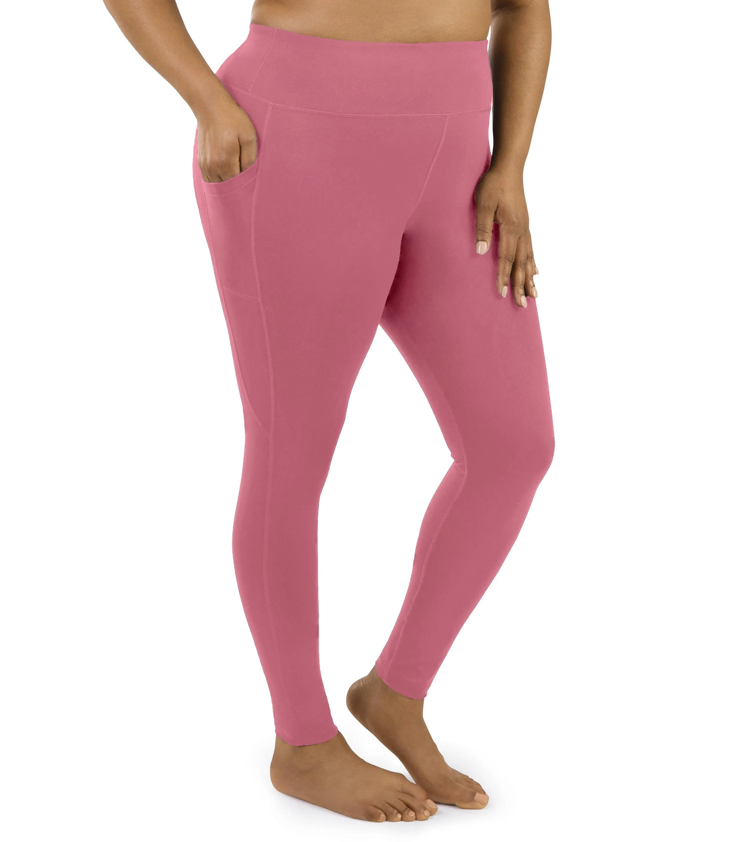 JunoStretch Side Pocket Legging Warm Mauve - FINAL SALE