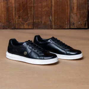 Kingsley Heath S Fold Over Trim Sneaker Black/Black/White