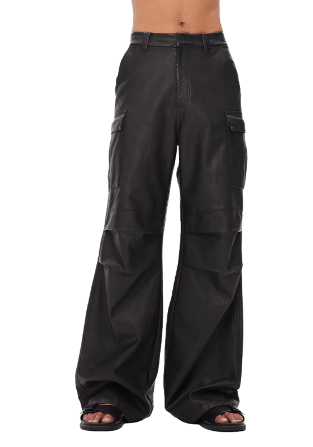 Leather Cargo Pants