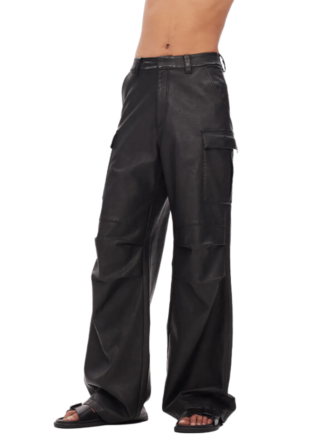 Leather Cargo Pants