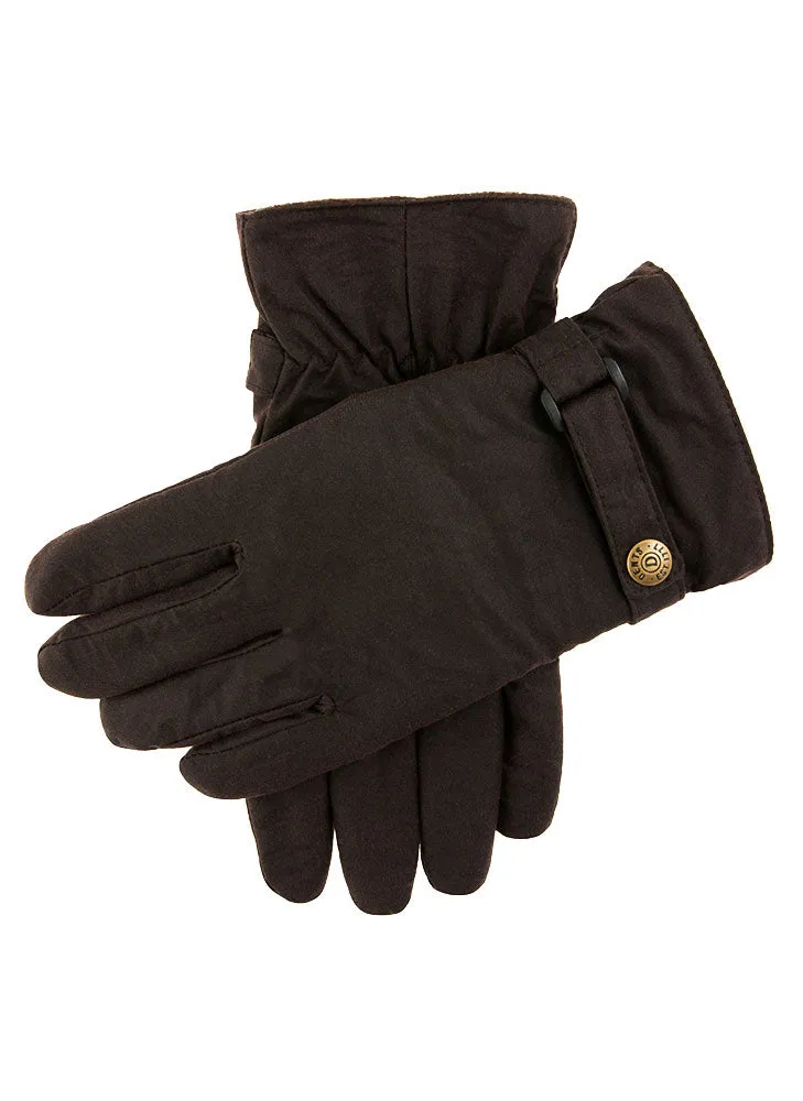 Men's Fleece-Lined Waxed Cotton Gloves