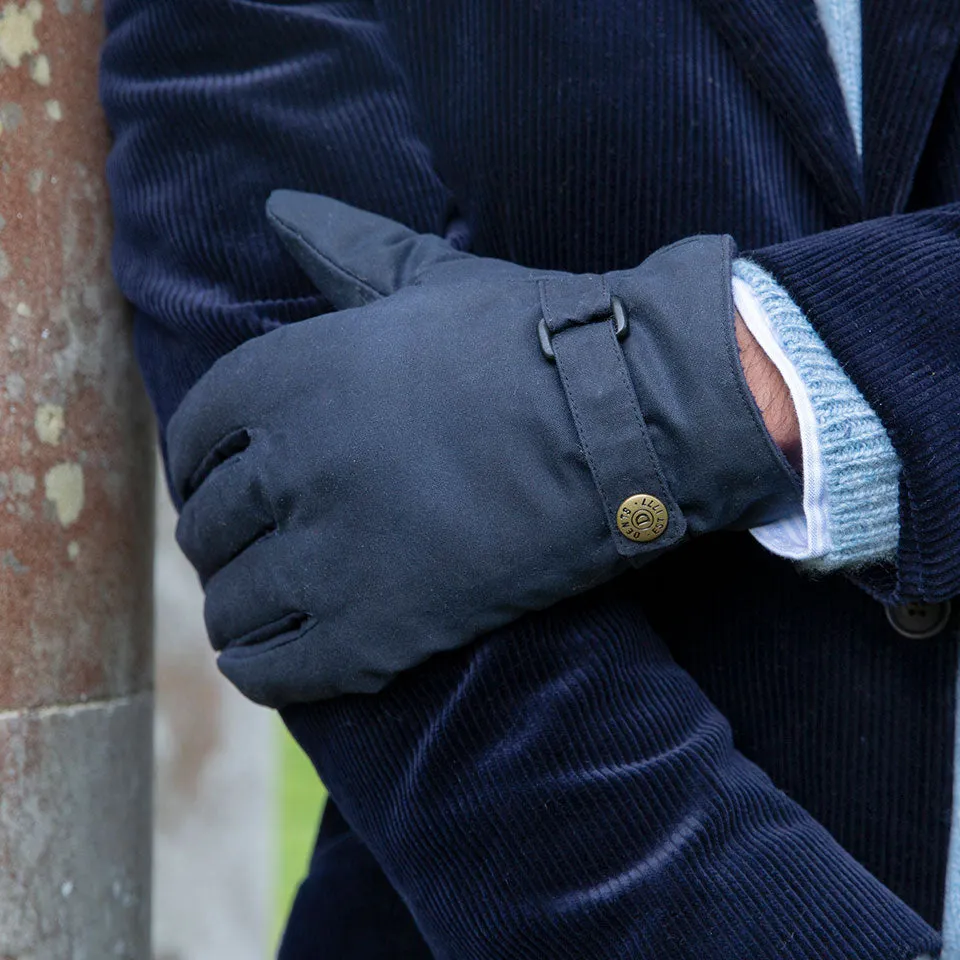 Men's Fleece-Lined Waxed Cotton Gloves