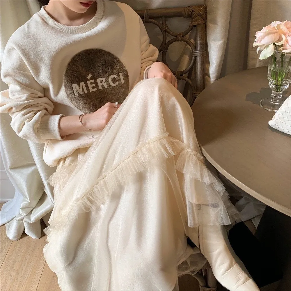 Merci Warm Sweatshirt (2Colors)