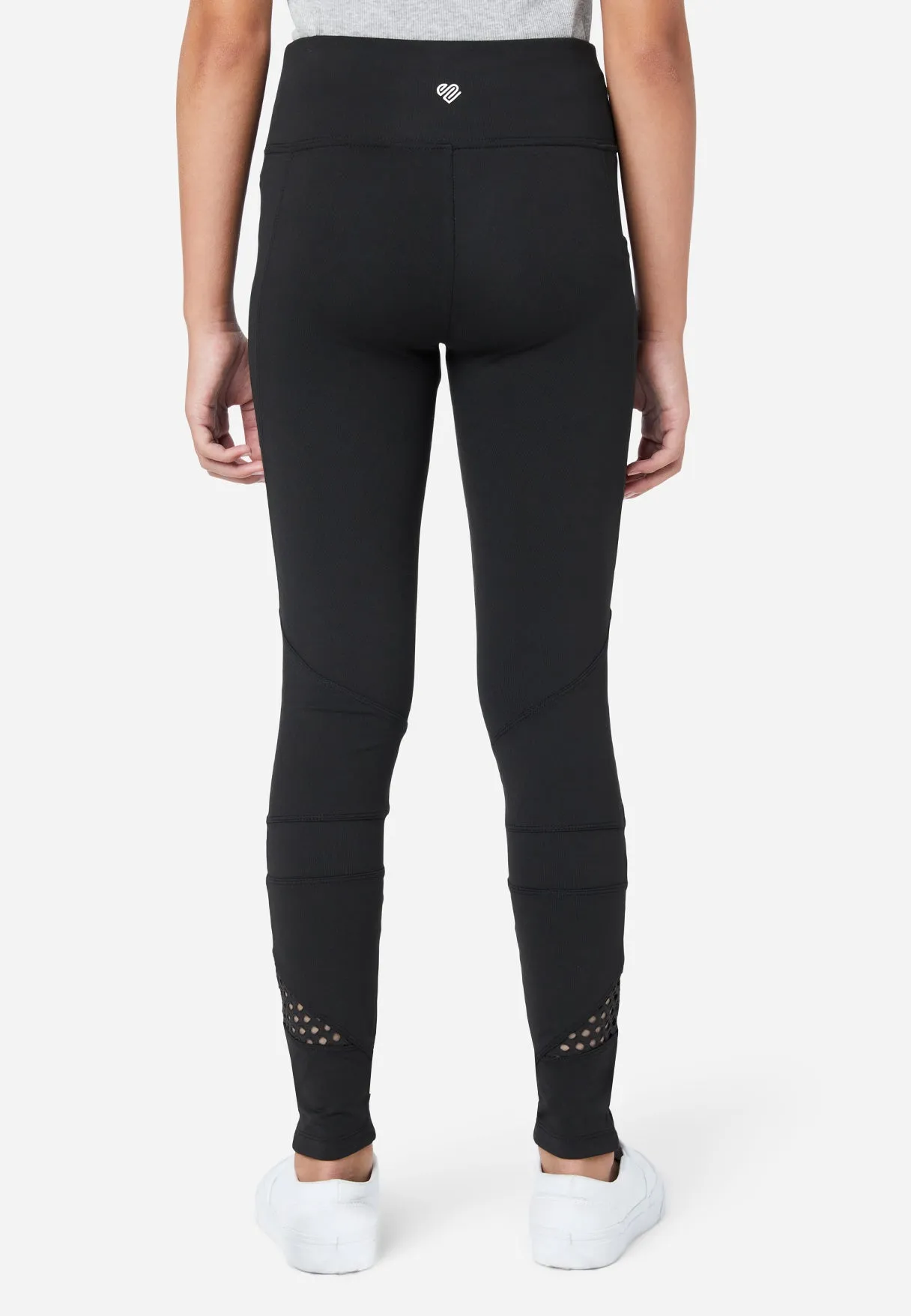 Mesh Cutout Full-Length Leggings