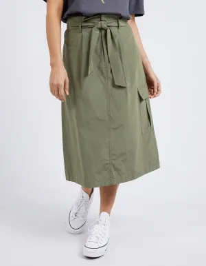 Moss Cargo Skirt Clover