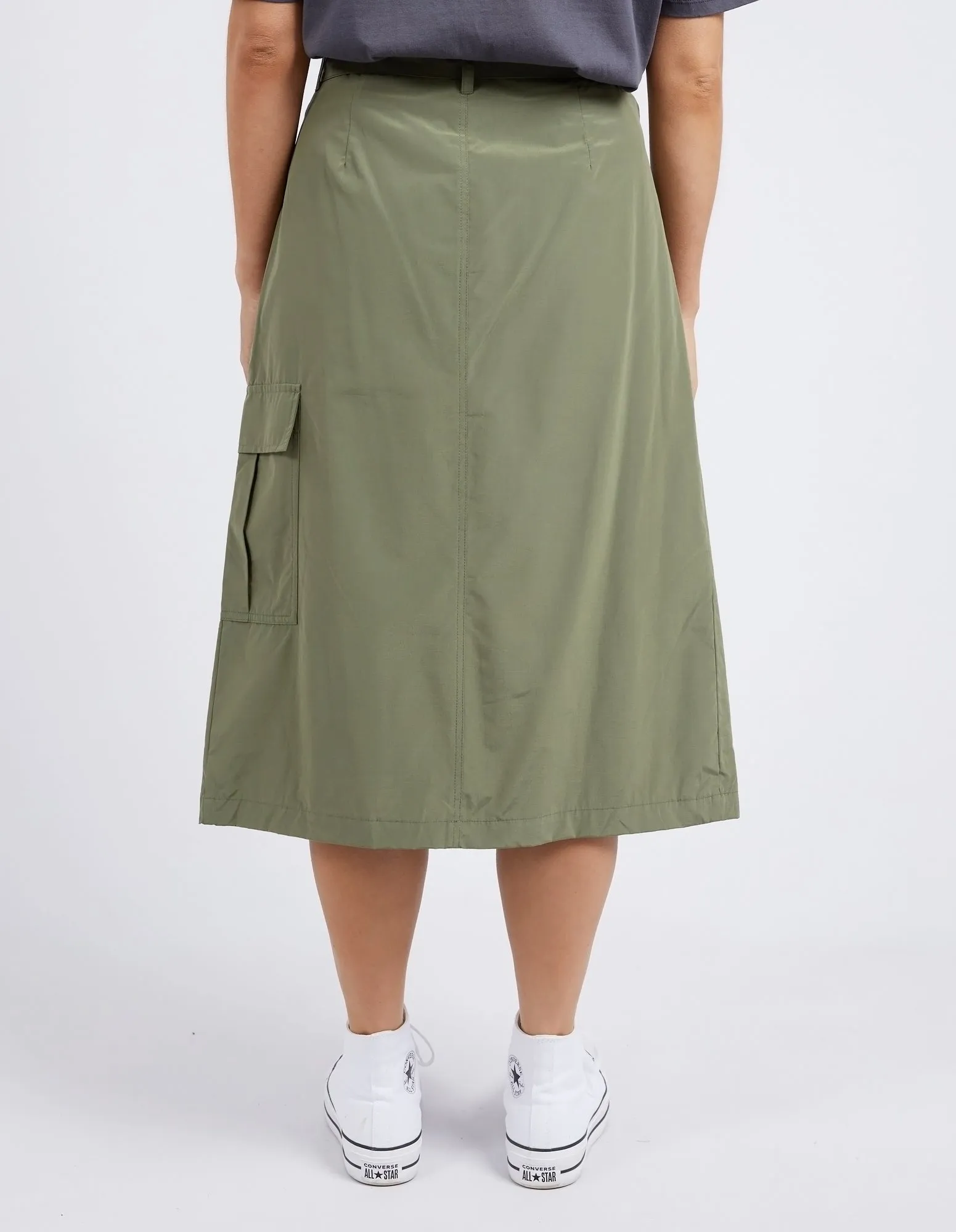 Moss Cargo Skirt Clover