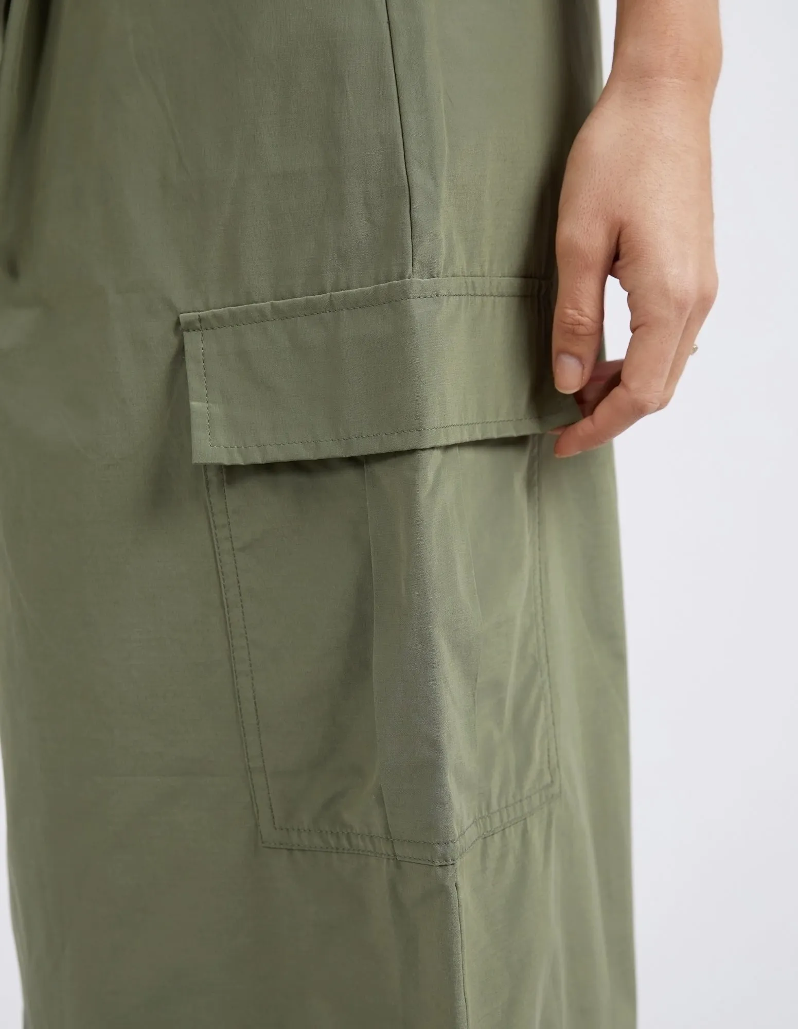 Moss Cargo Skirt Clover